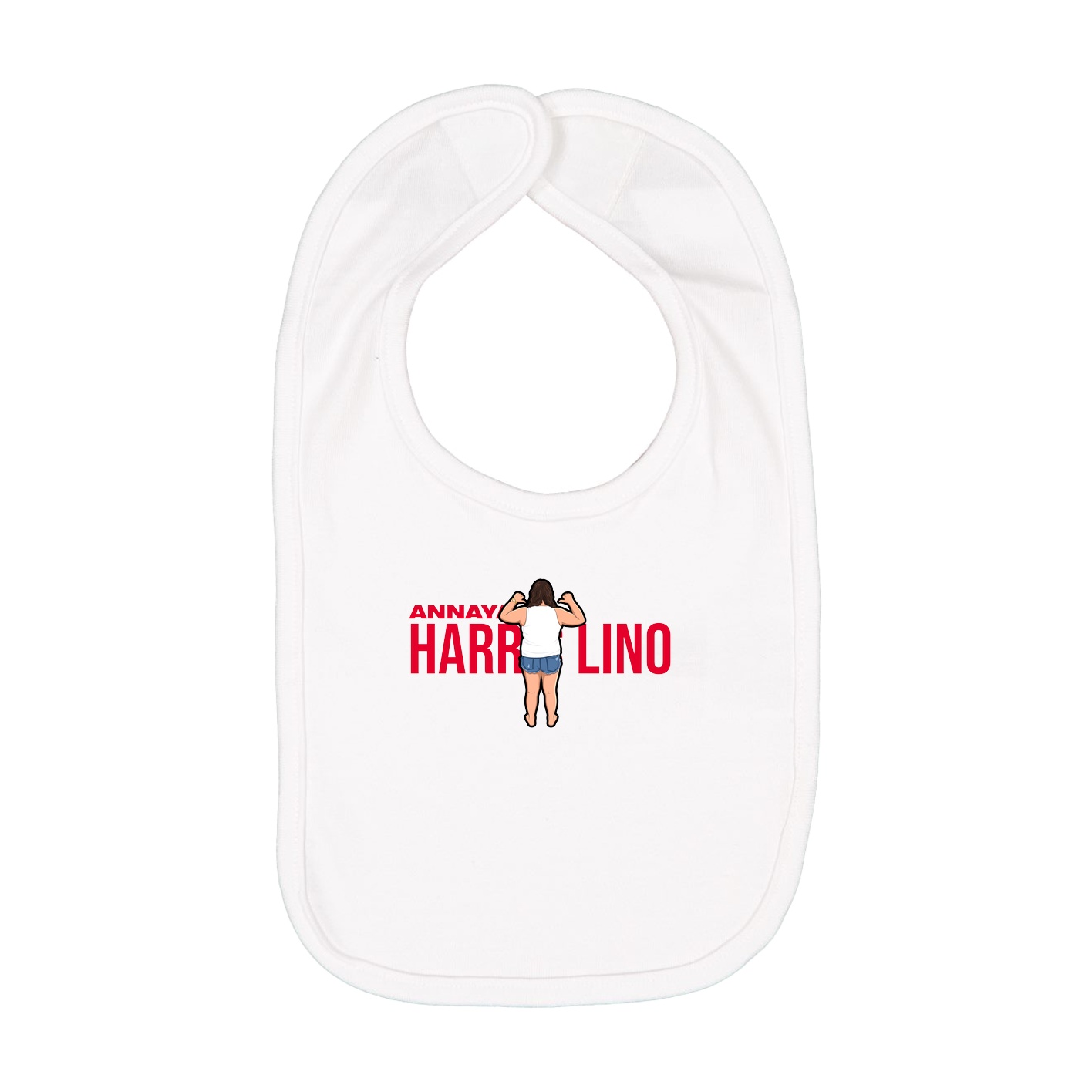 Infant Bib — Player Name in White