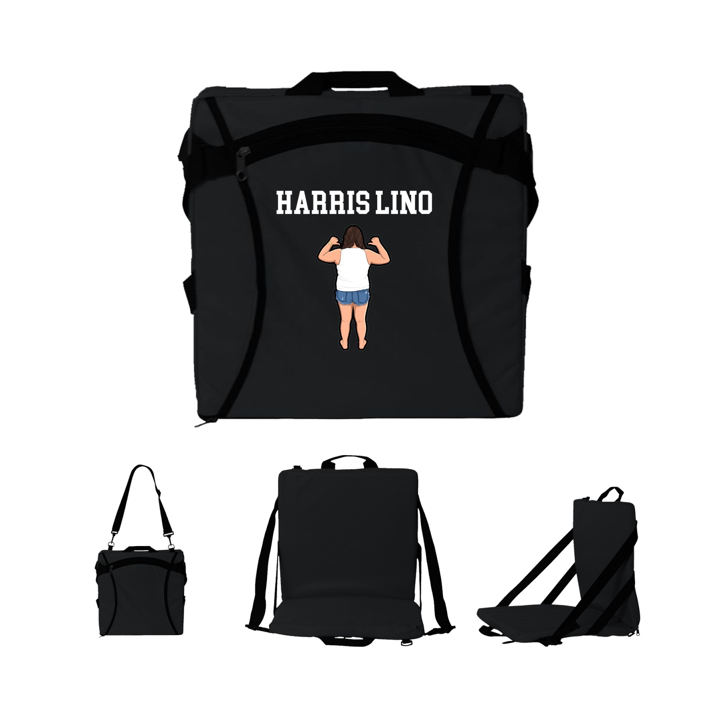 Folding Stadium Seat — Shirsey in Black