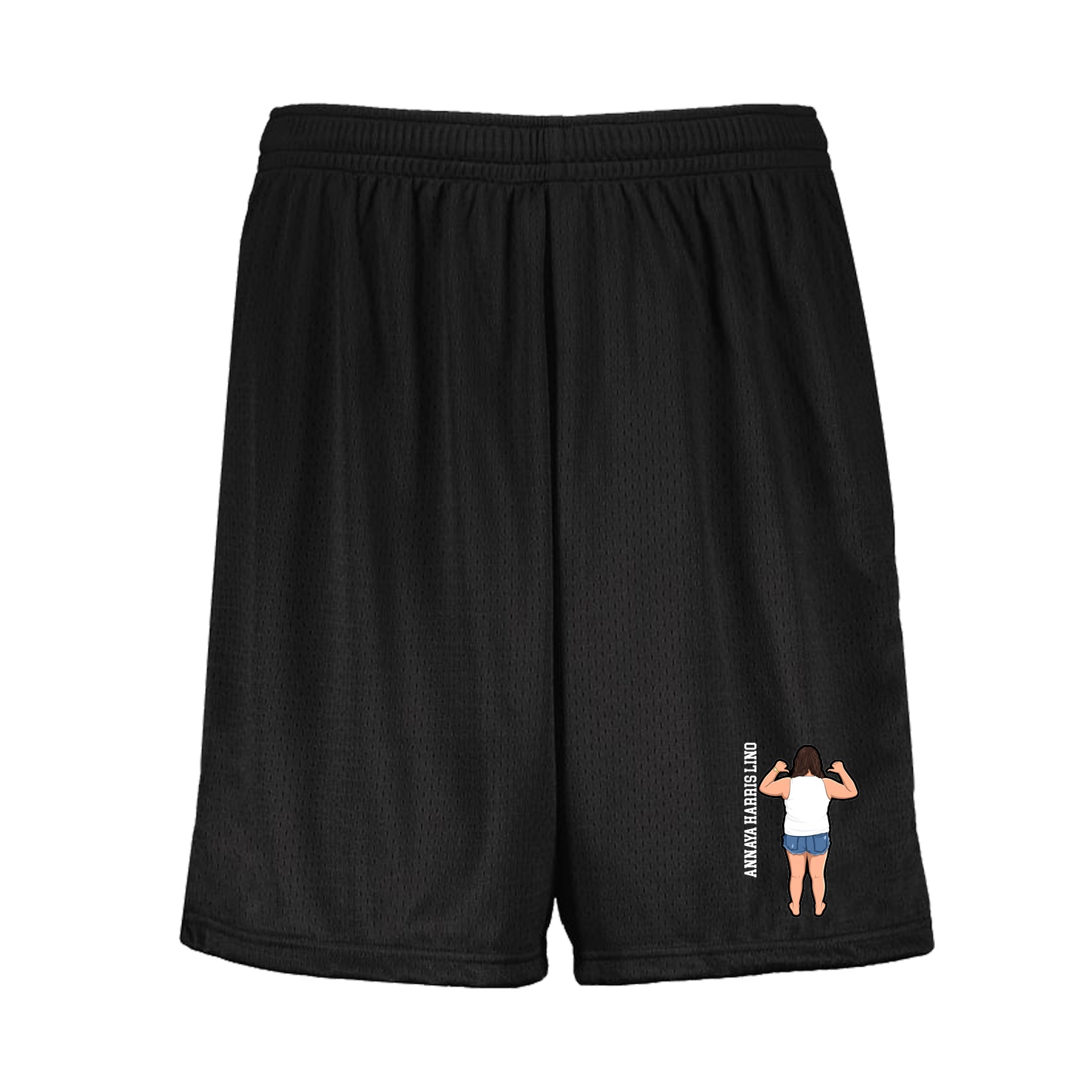 Shorts — Name Vertical in Black
