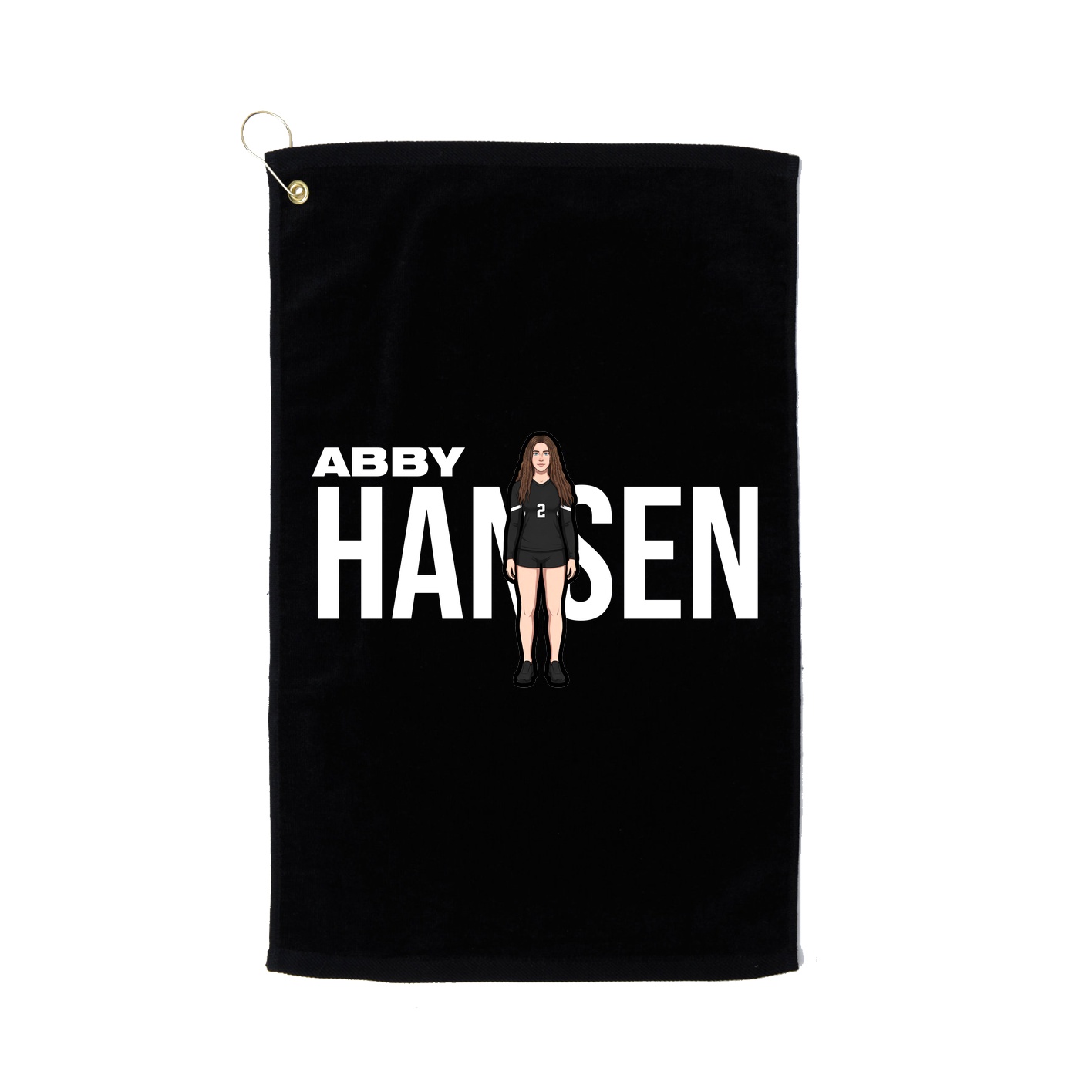 Golf Towel — Player Name in Black