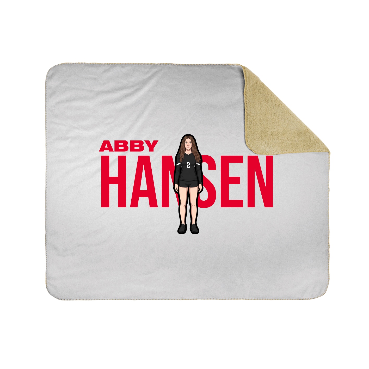 Throw Blanket — Player Name in White
