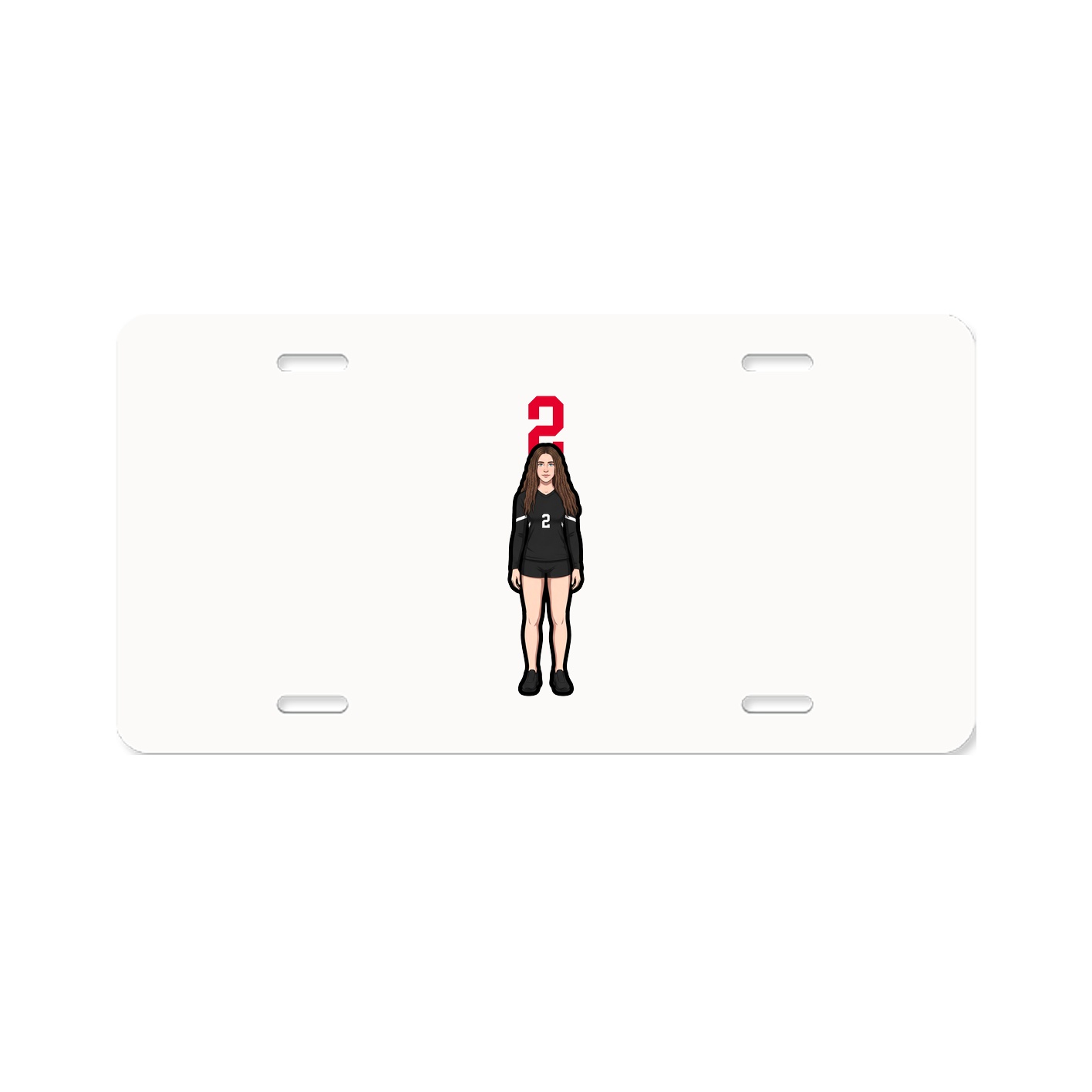 License Plate — Number Top in Classic