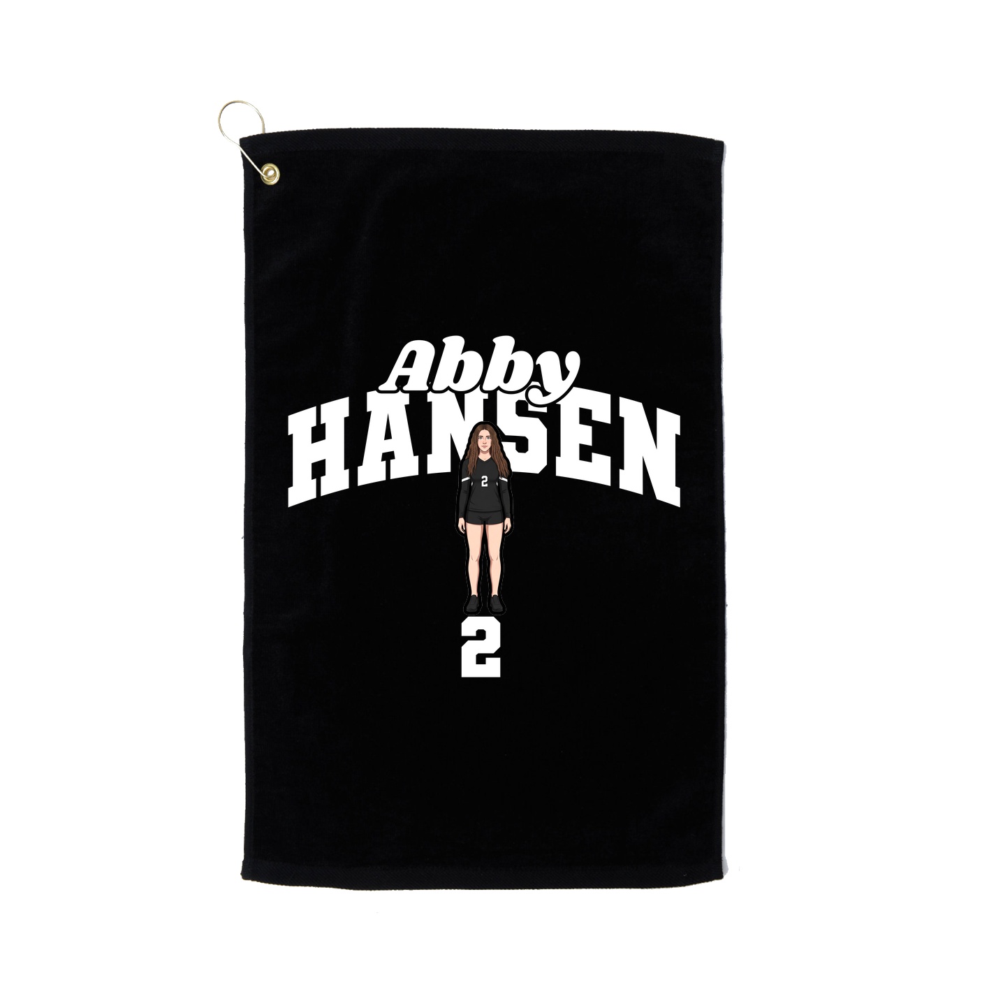 Golf Towel — Signature Arch in Black