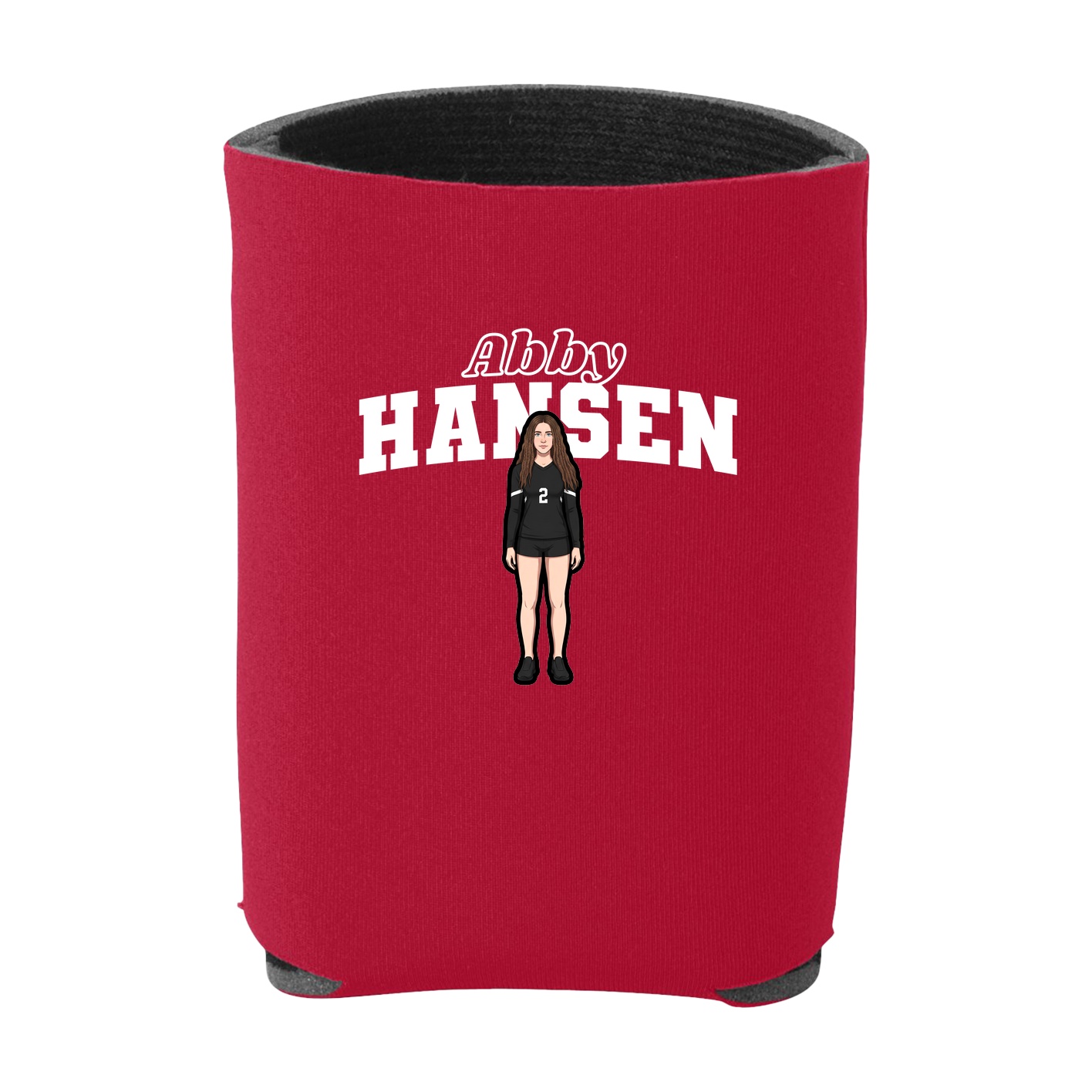 Can Holder — Name Arch in Red