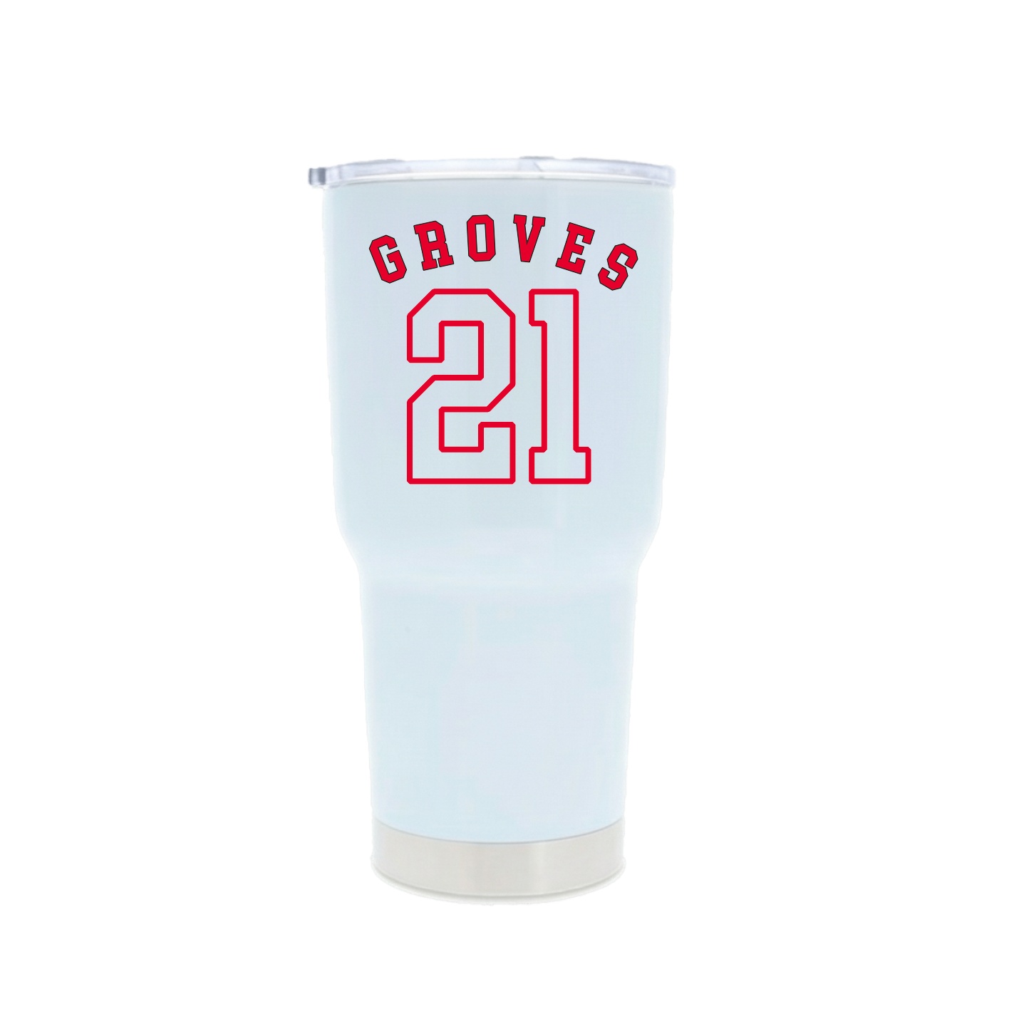 30oz Stainless Steel Tumbler — Shirsey Arch in White