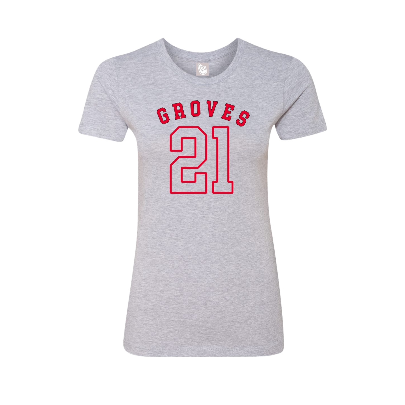 Fitted Women's Tee — Shirsey Arch in Grey