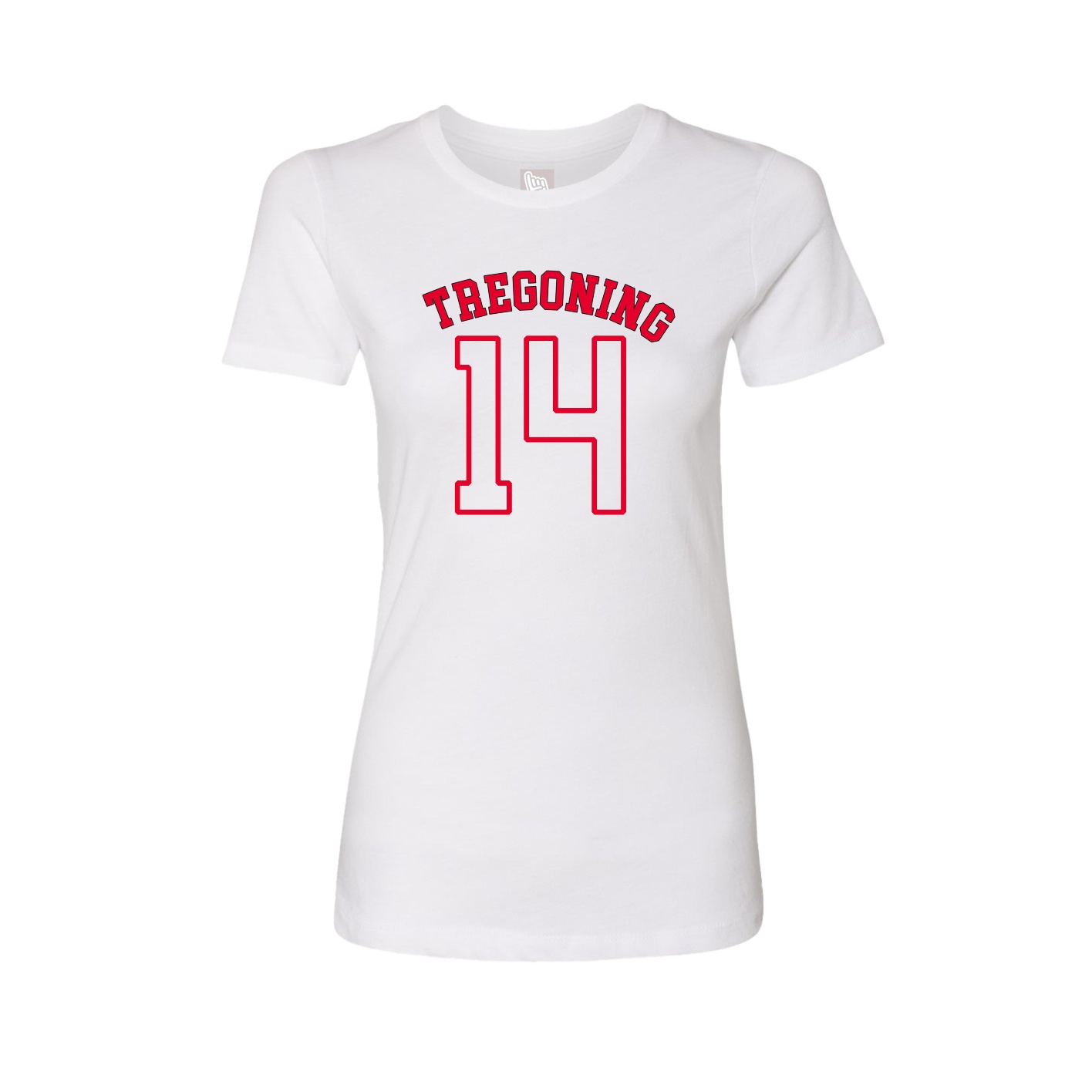 Fitted Women's Tee — Shirsey Arch in White