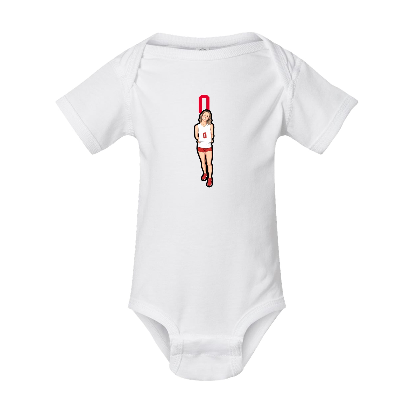 Baby Onesie — Number Top in White