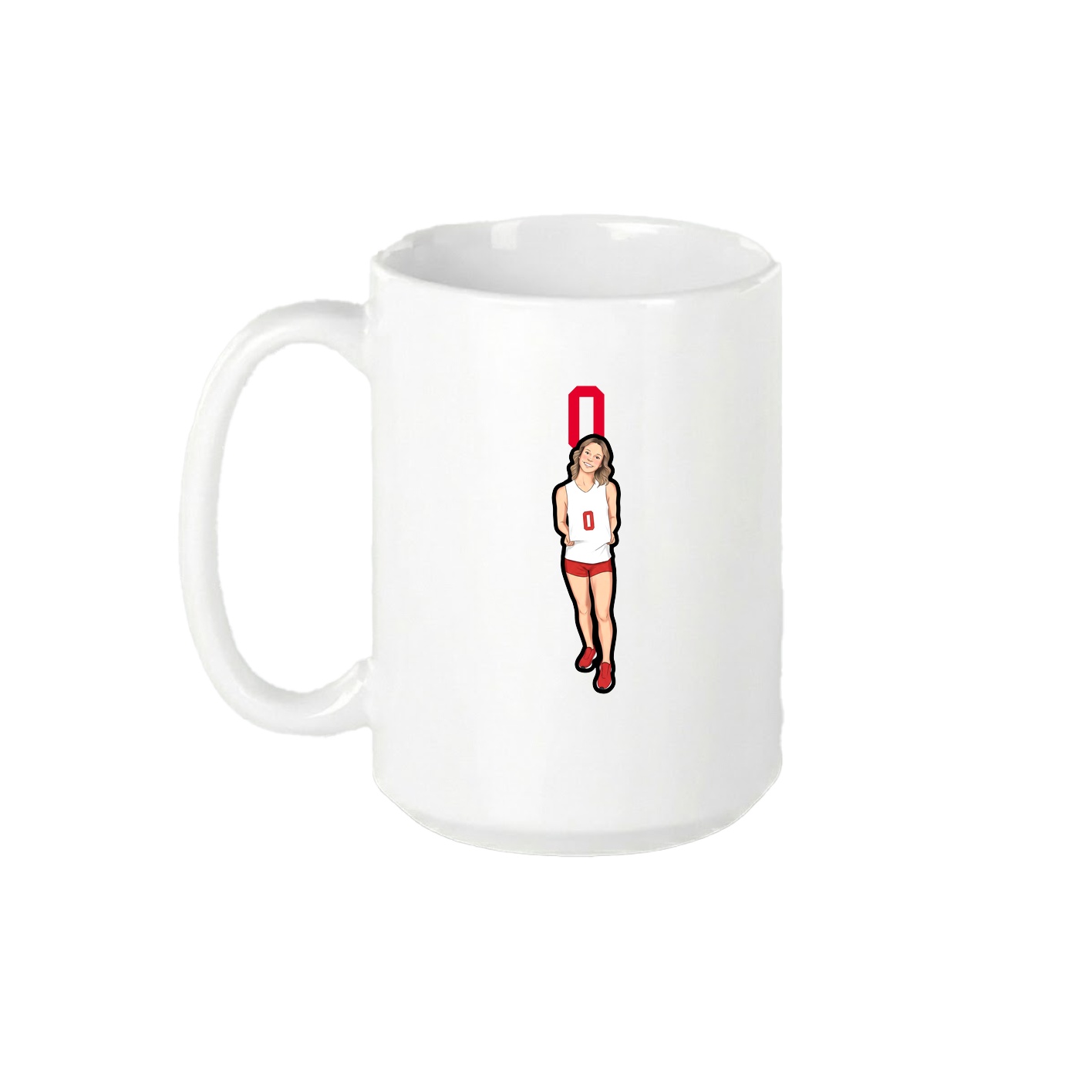 15oz Coffee Mug — Number Top in White