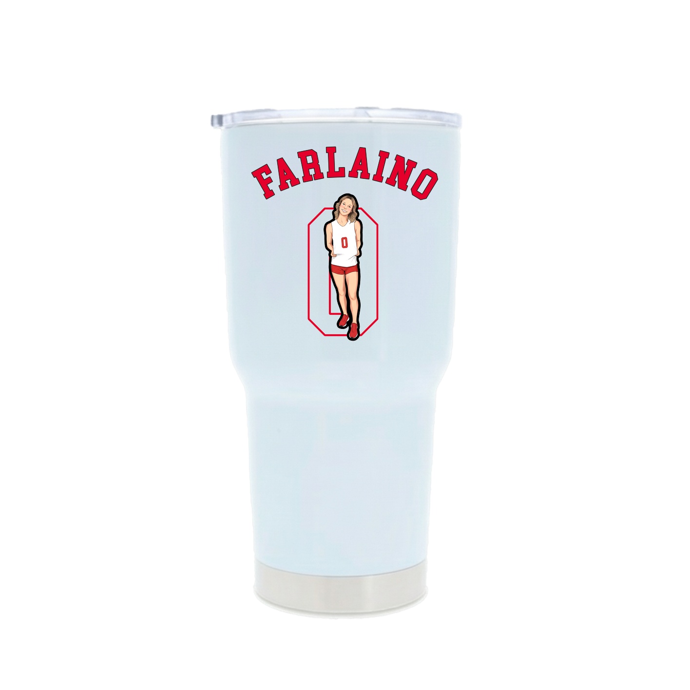 30oz Stainless Steel Tumbler — Shirsey Arch in White
