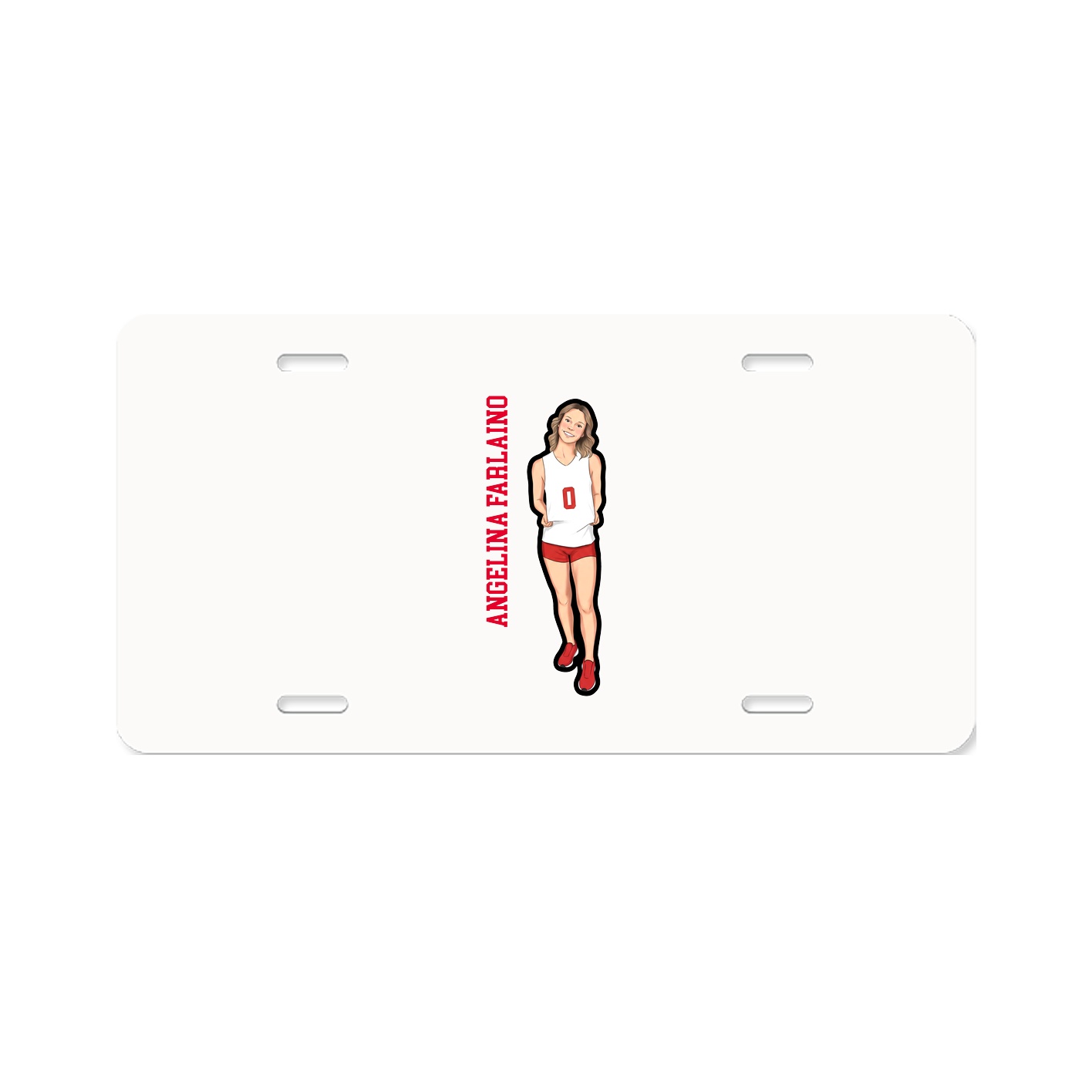 License Plate — Name Vertical in Classic