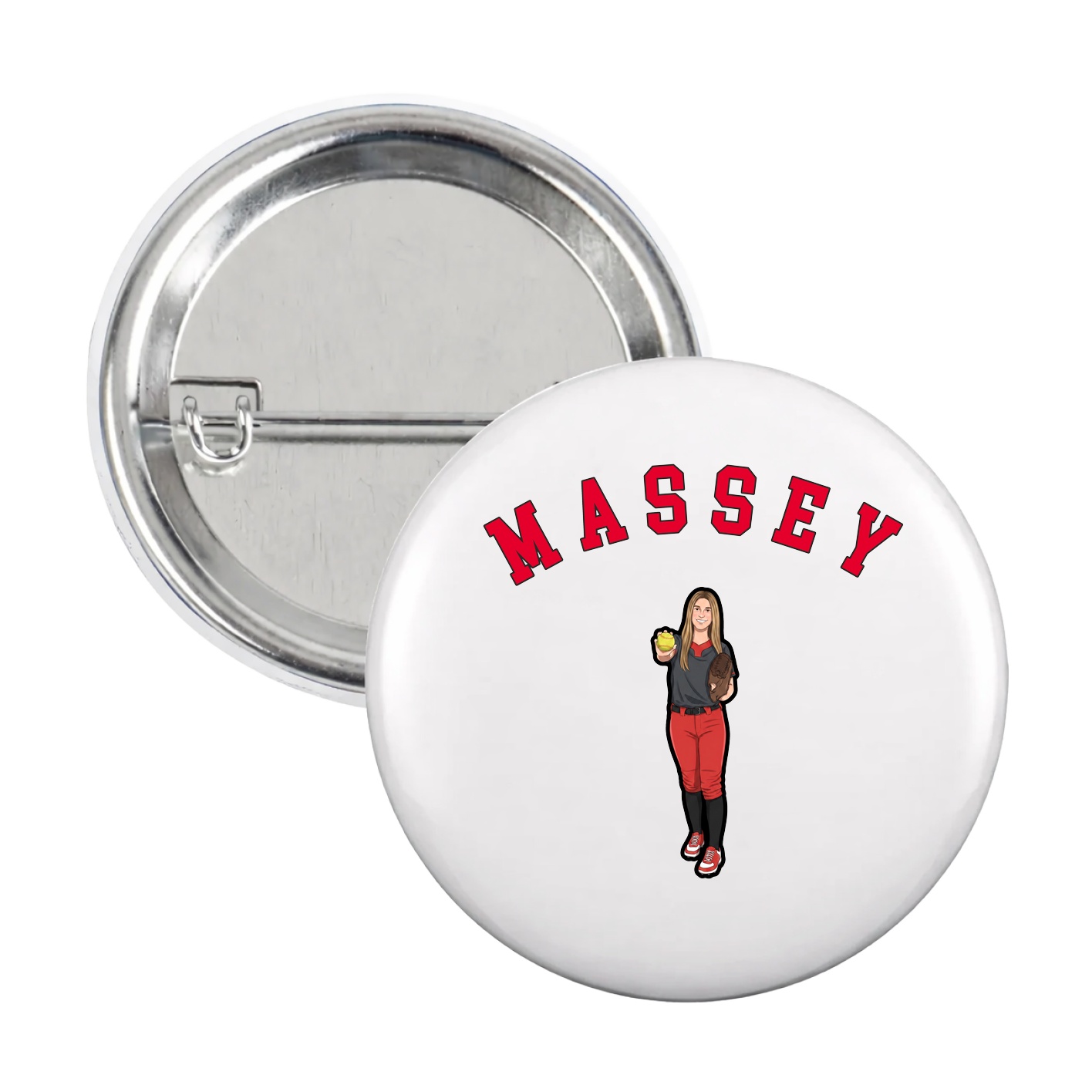 Game Day Button — Shirsey Arch in White