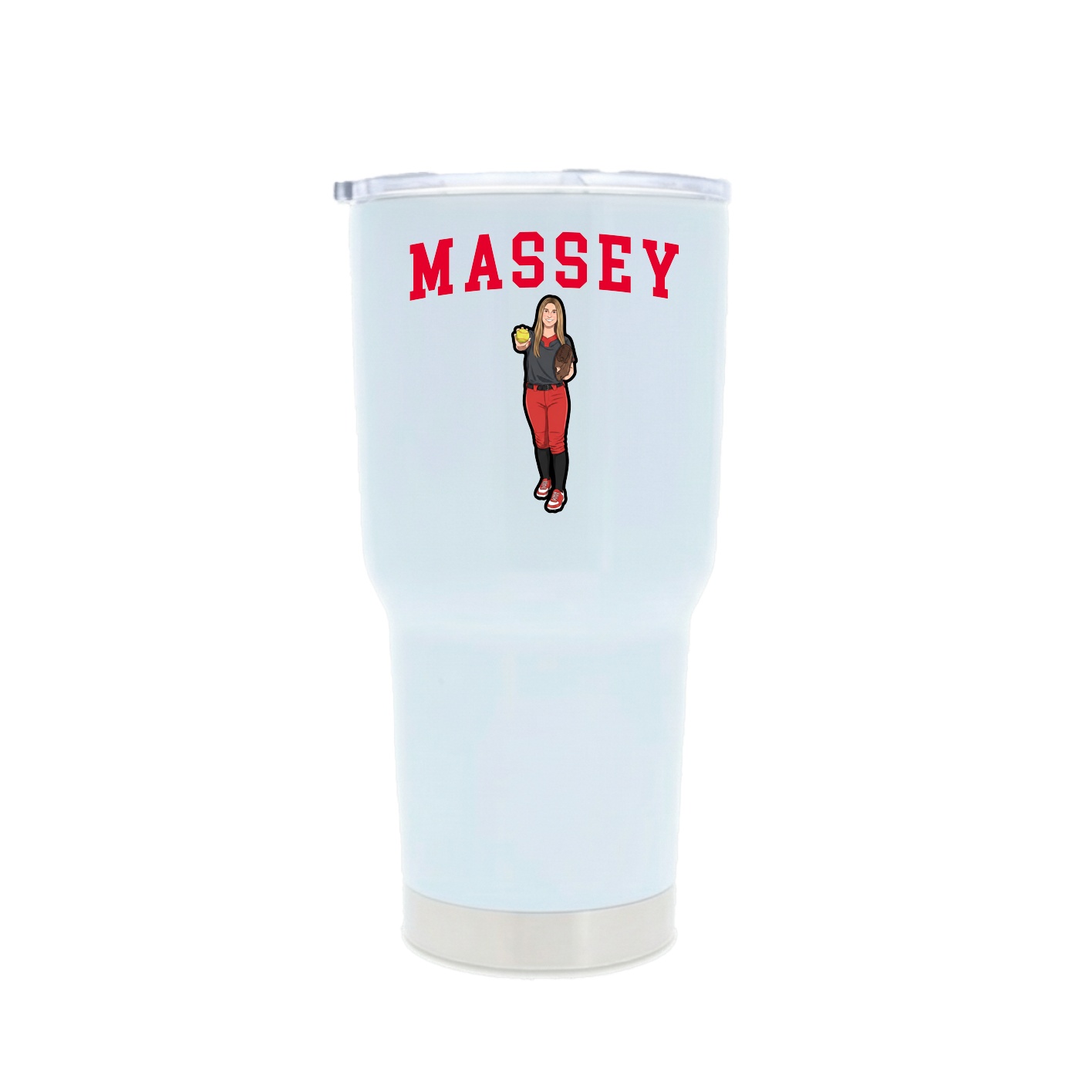 30oz Stainless Steel Tumbler — Shirsey in White