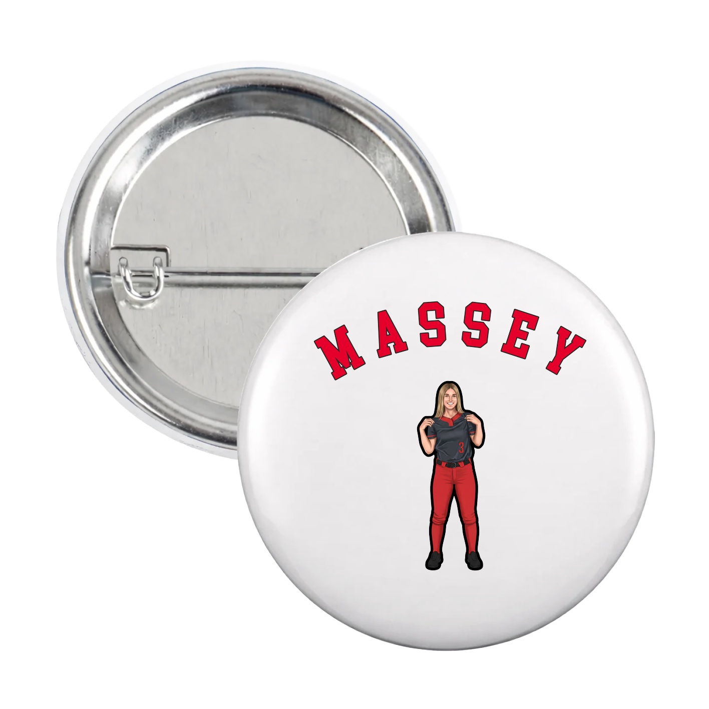 Game Day Button — Shirsey Arch in White