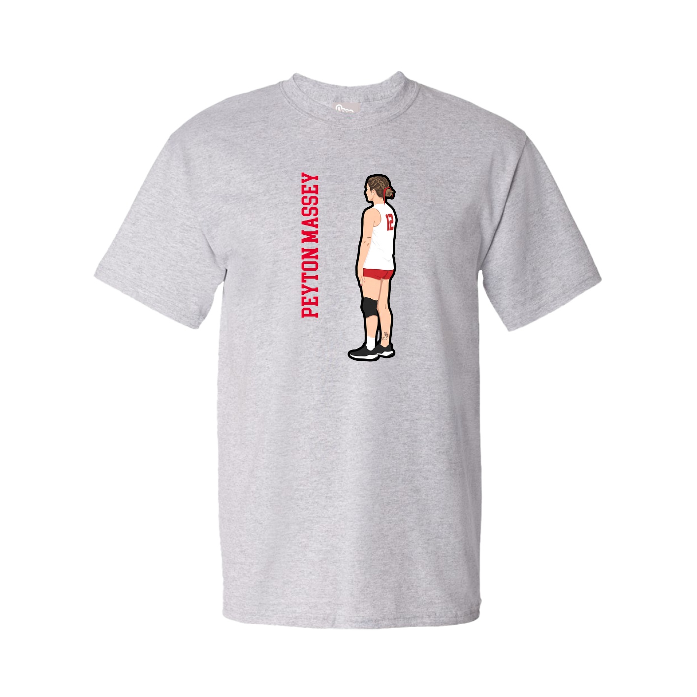 Tee — Name Vertical in Grey