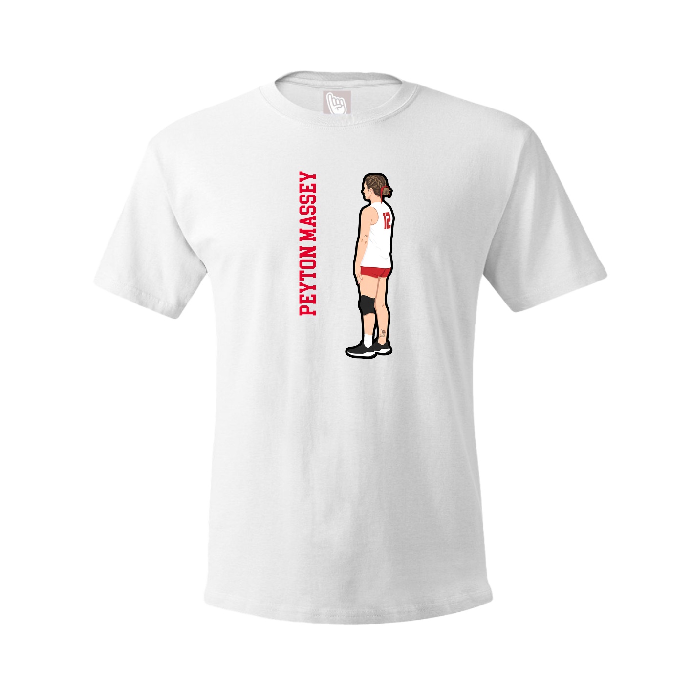 Youth Tee — Name Vertical in White
