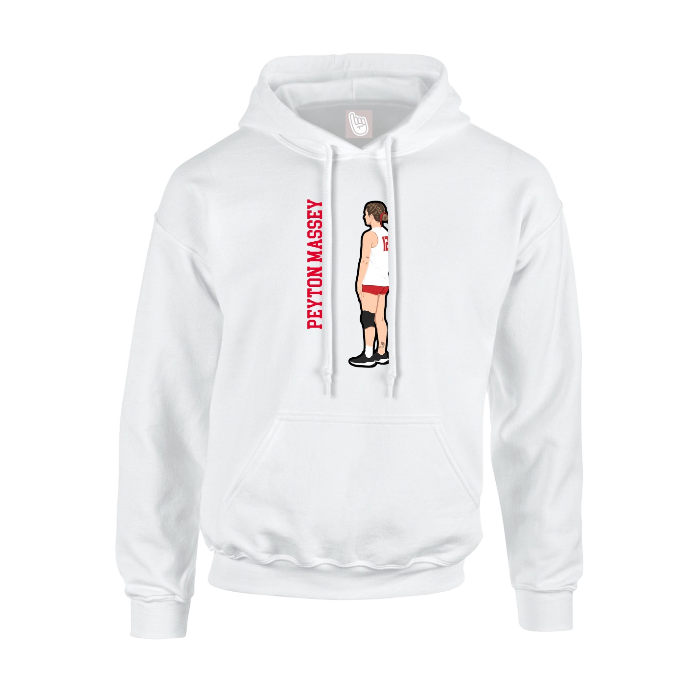 Hoodie — Name Vertical in White