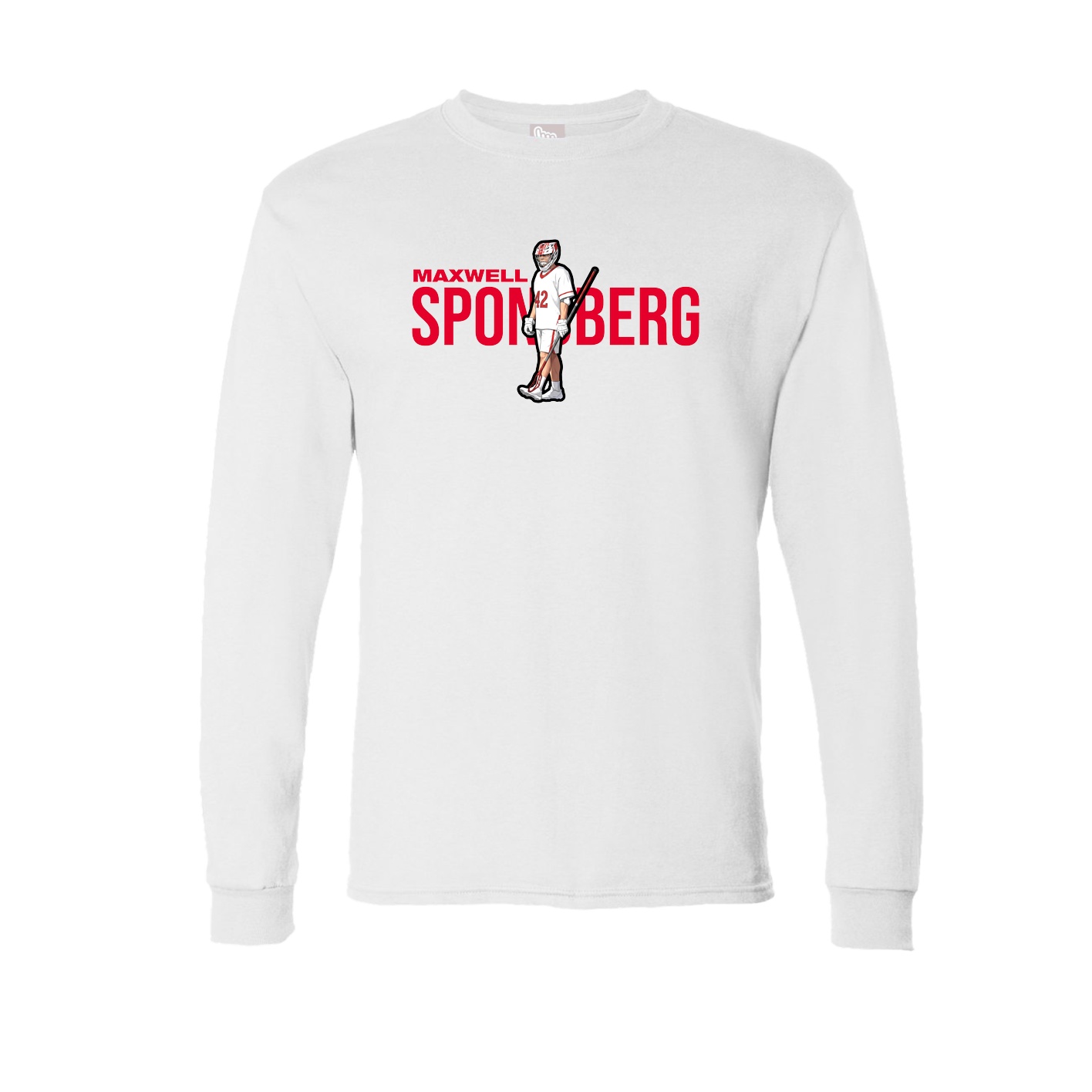 Long Sleeve Tee — Player Name in White