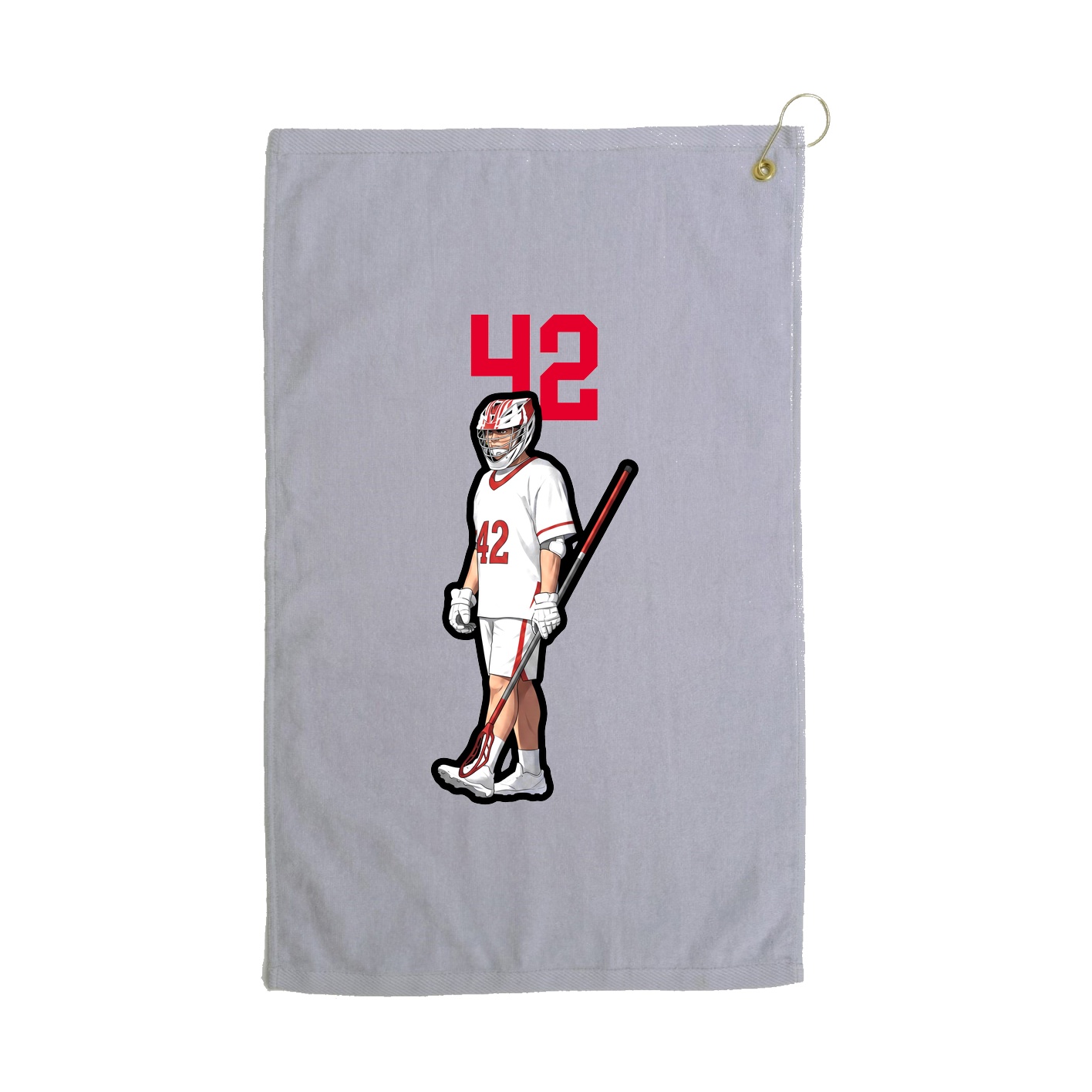 Golf Towel — Number Top in Grey
