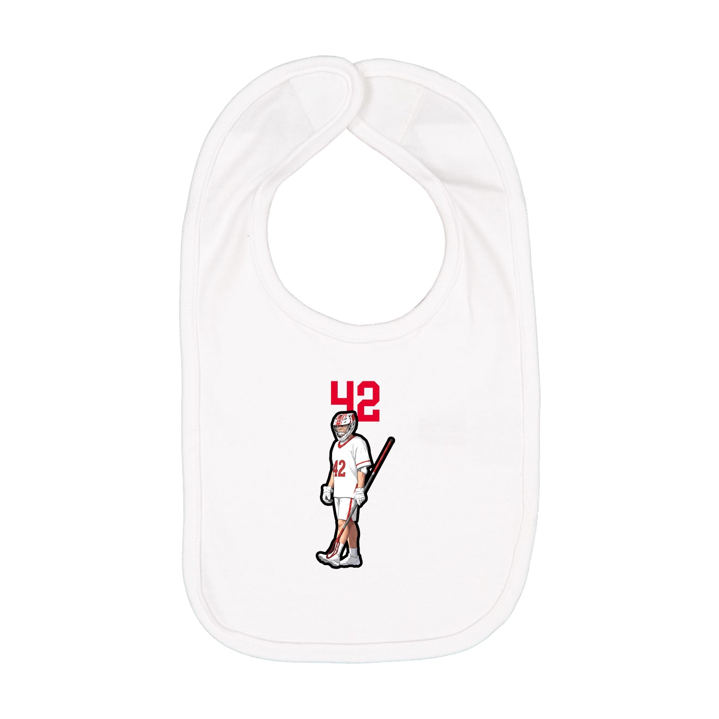 Infant Bib — Number Top in White