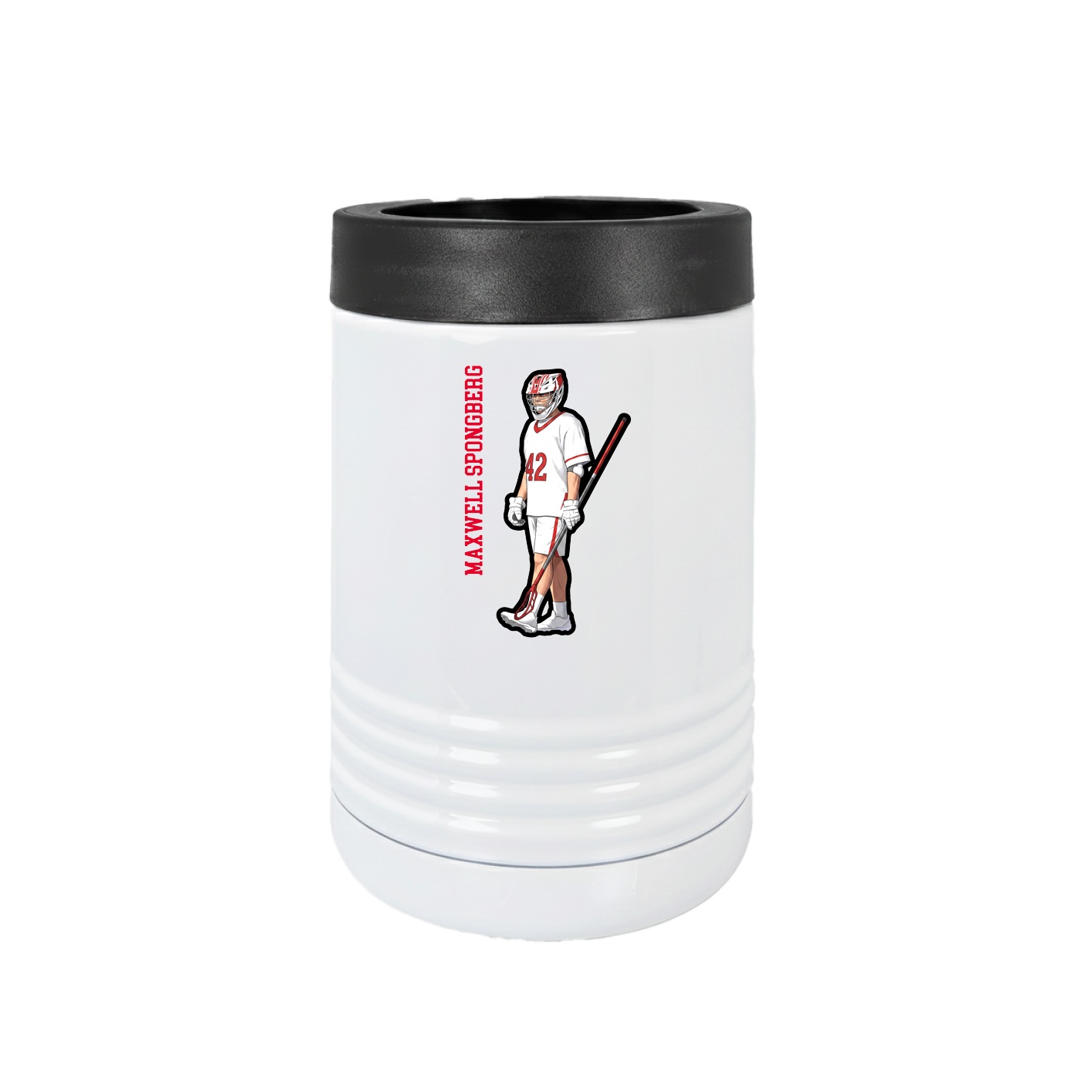 Beverage Holder — Name Vertical in White