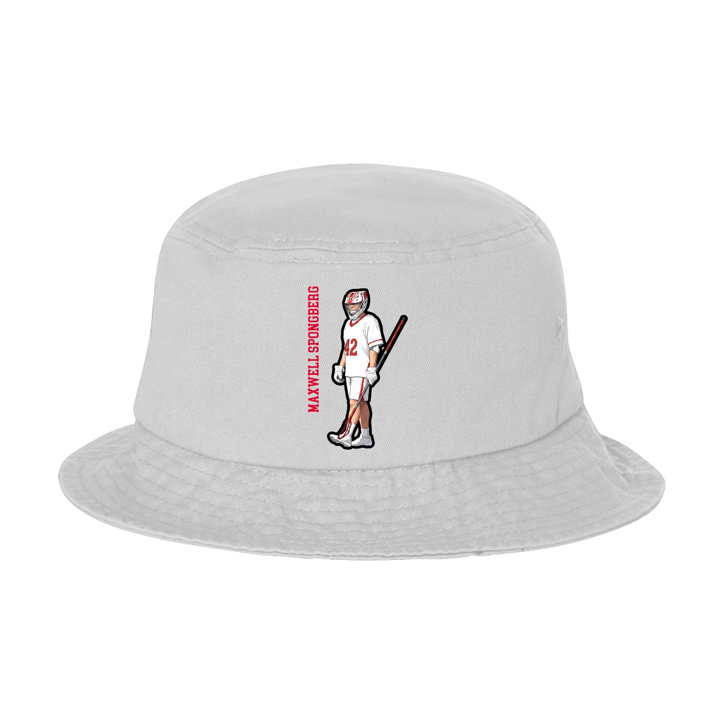 Bucket Cap — Name Vertical in White