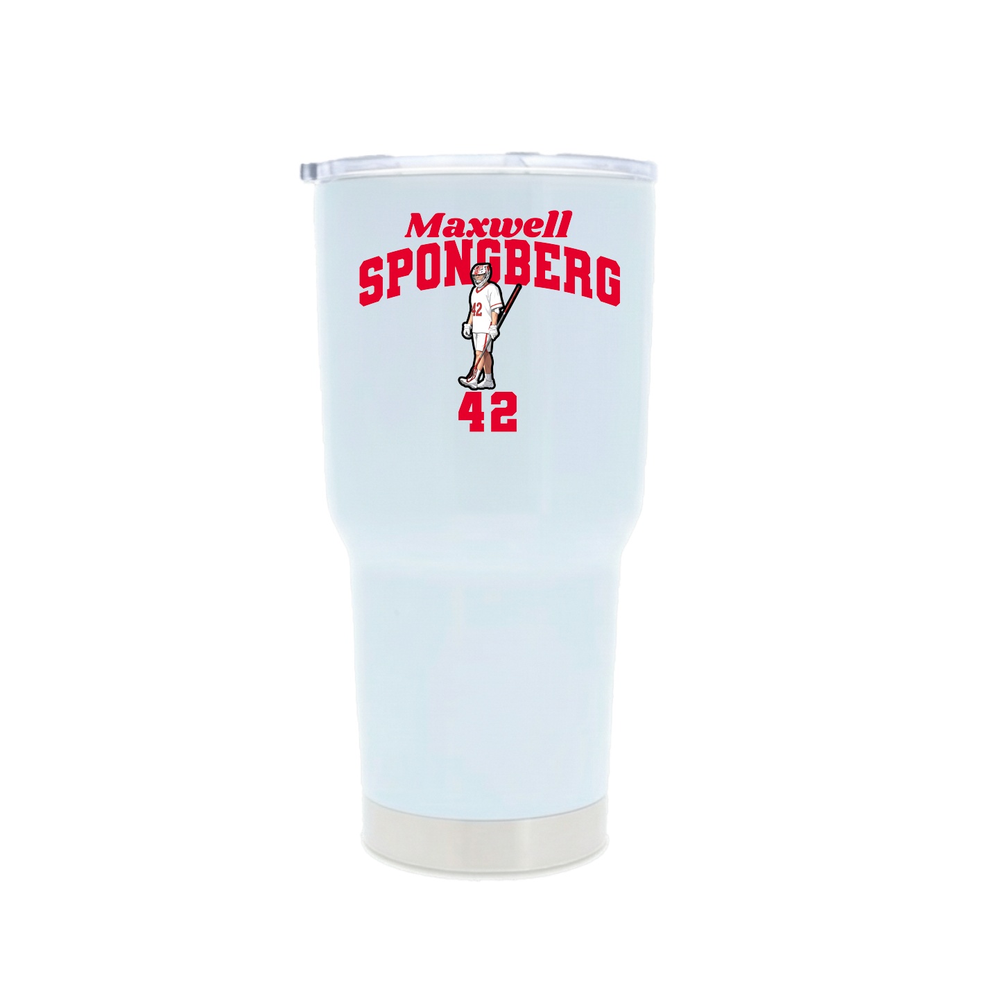 30oz Stainless Steel Tumbler — Signature Arch in White
