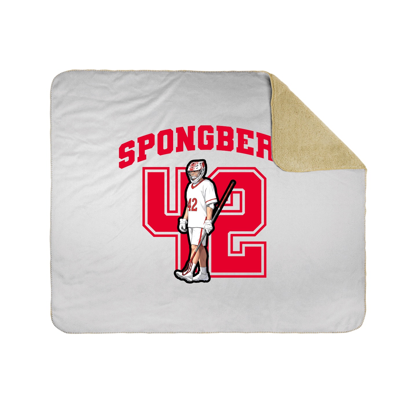 Throw Blanket — Number in White