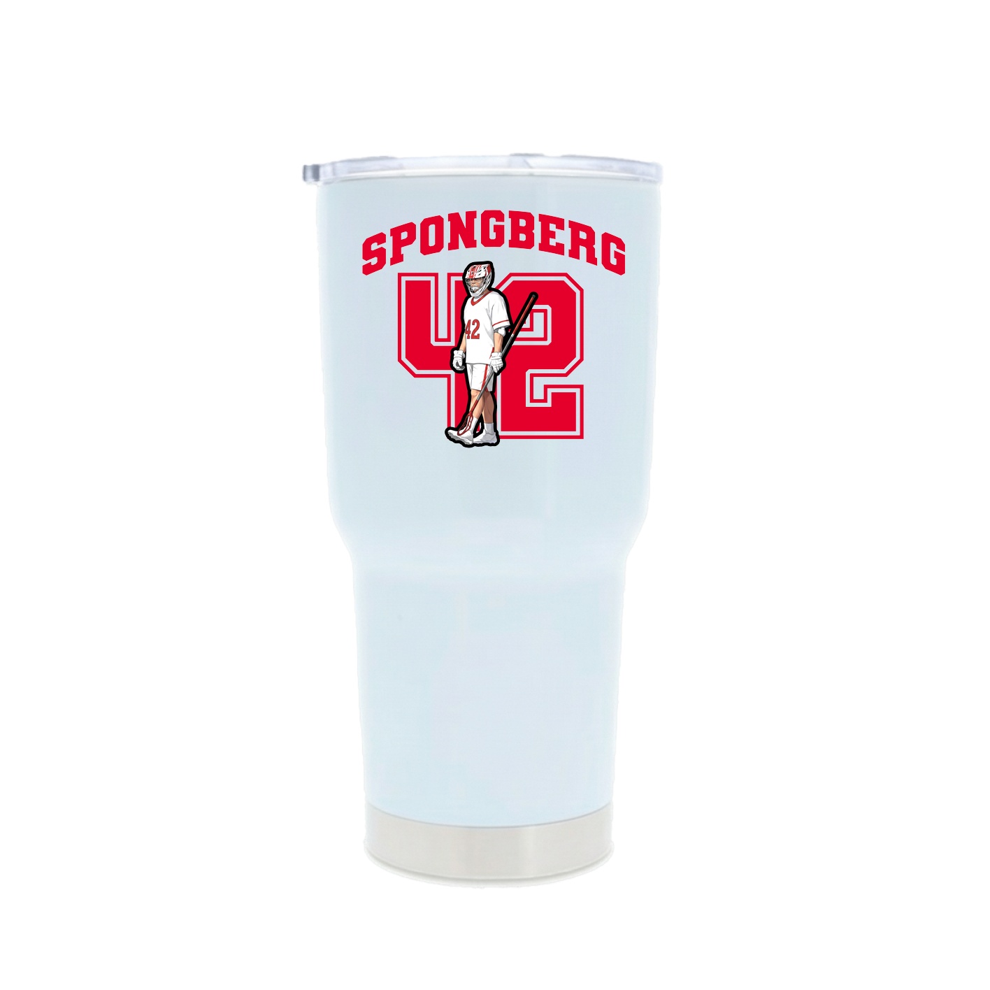 30oz Stainless Steel Tumbler — Number in White