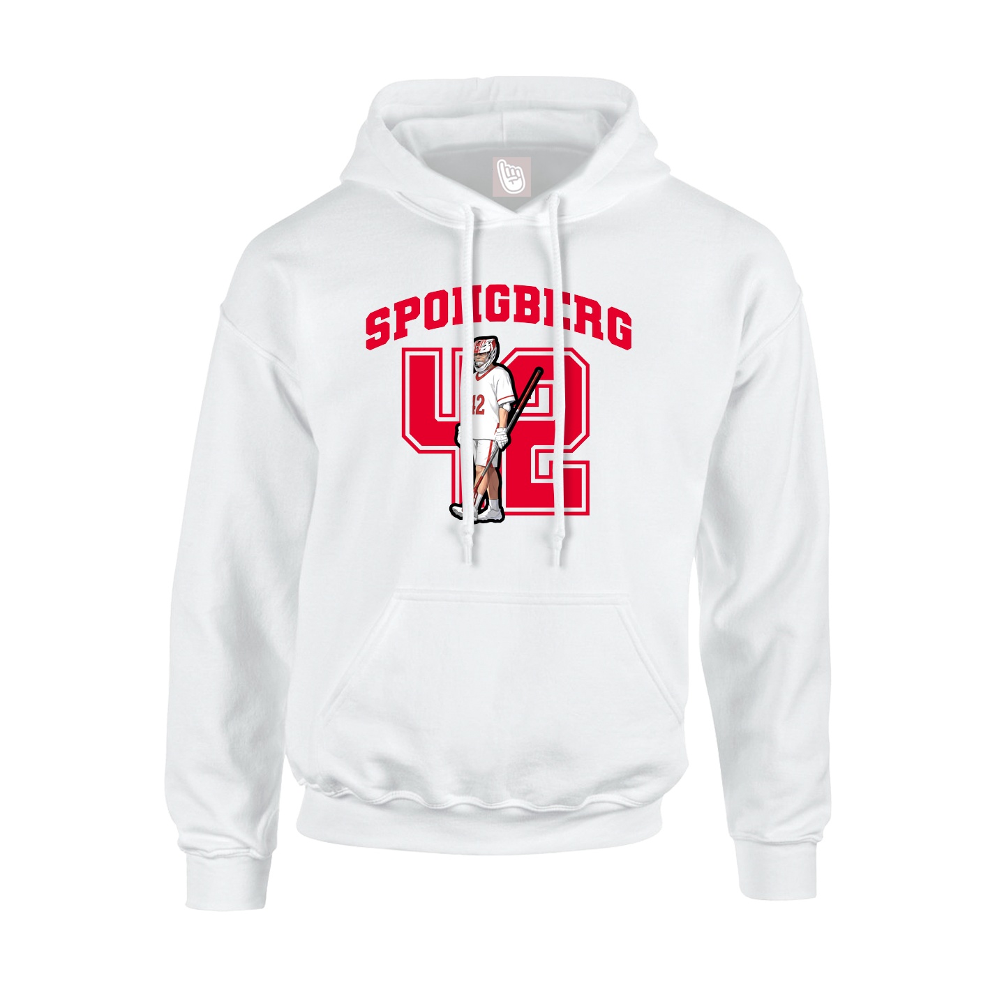 Hoodie — Number in White