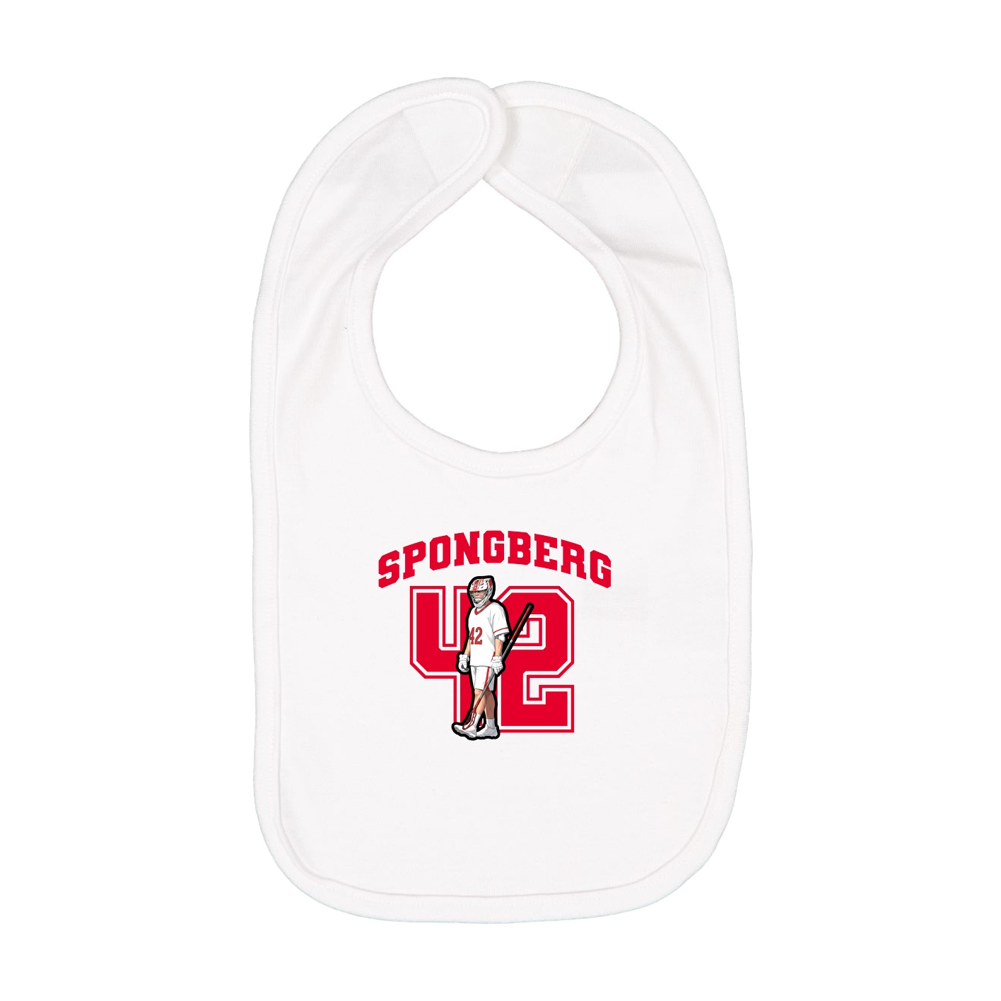 Infant Bib — Number in White