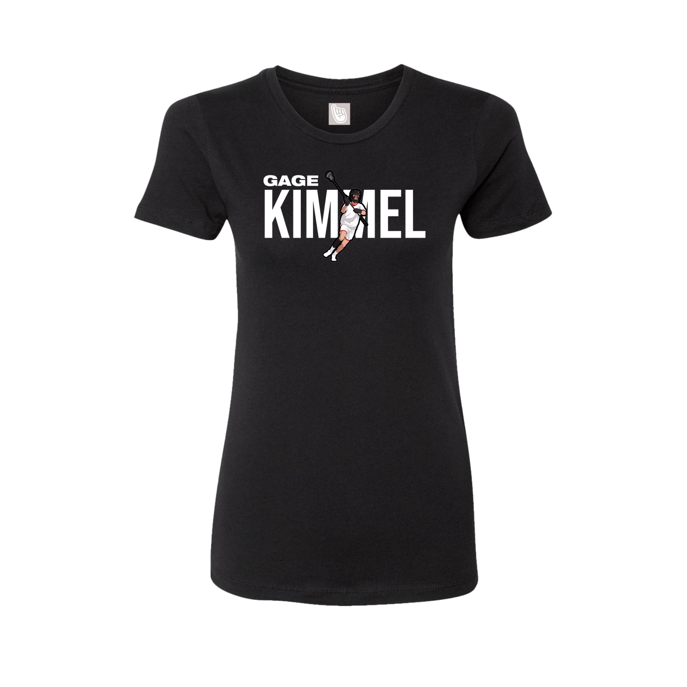 Fitted Women's Tee — Player Name in Black