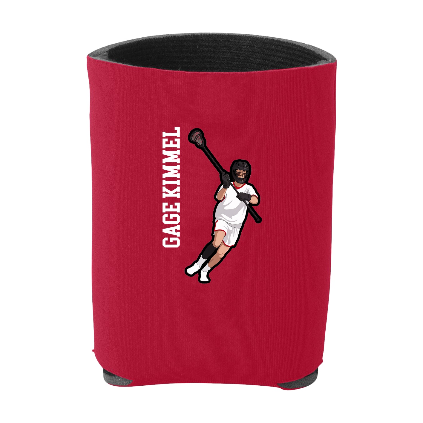 Can Holder — Name Vertical in Red
