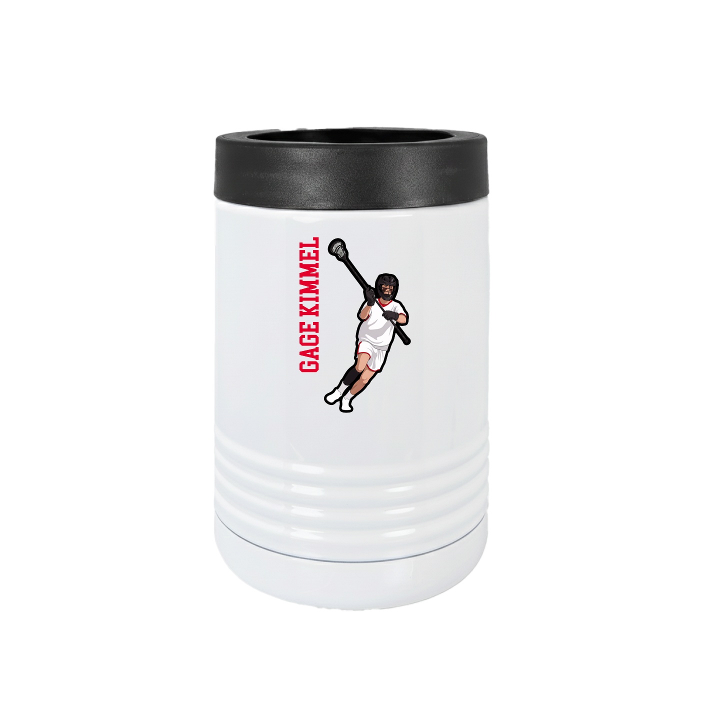 Beverage Holder — Name Vertical in White