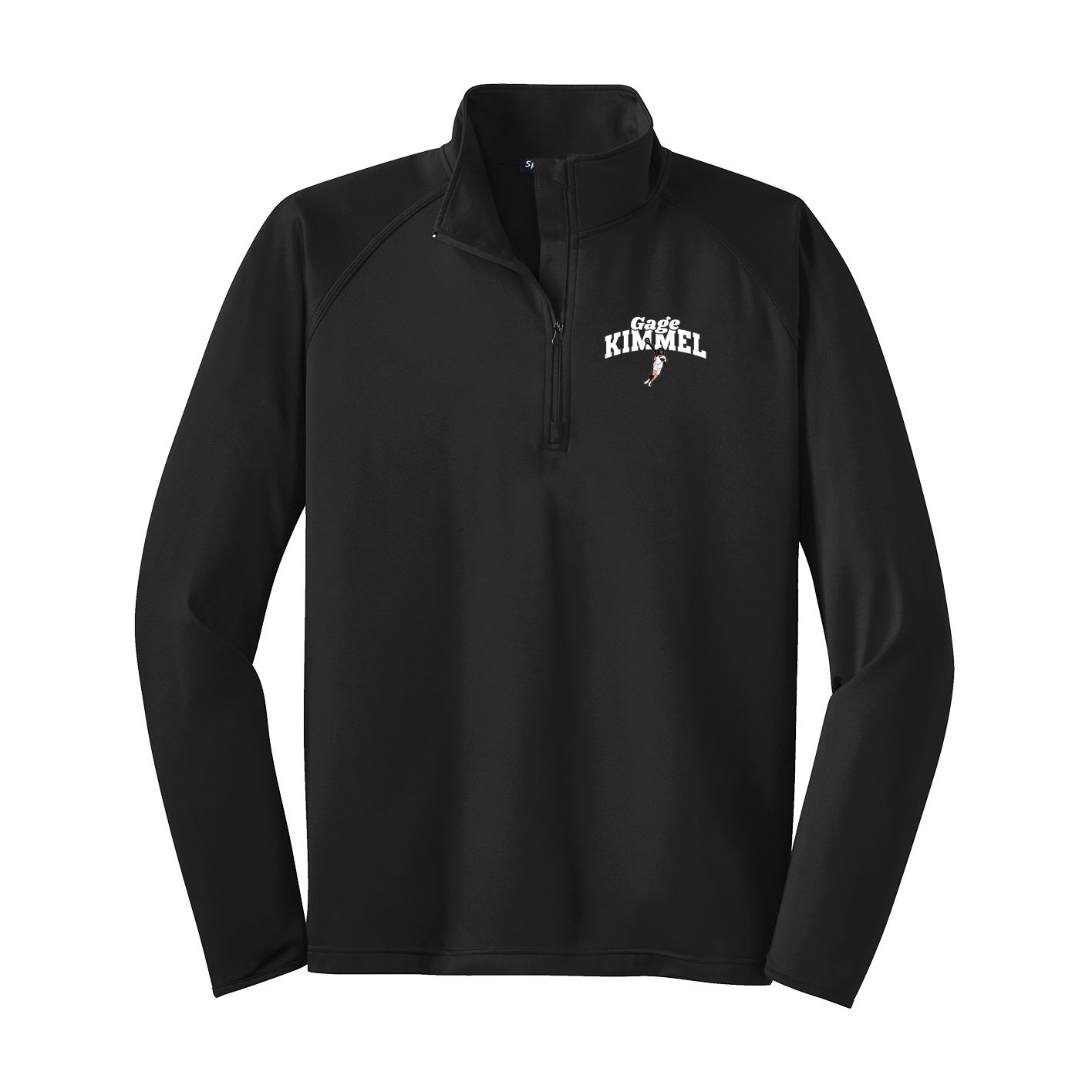 Q-Zip Pullover — Signature Arch in Black