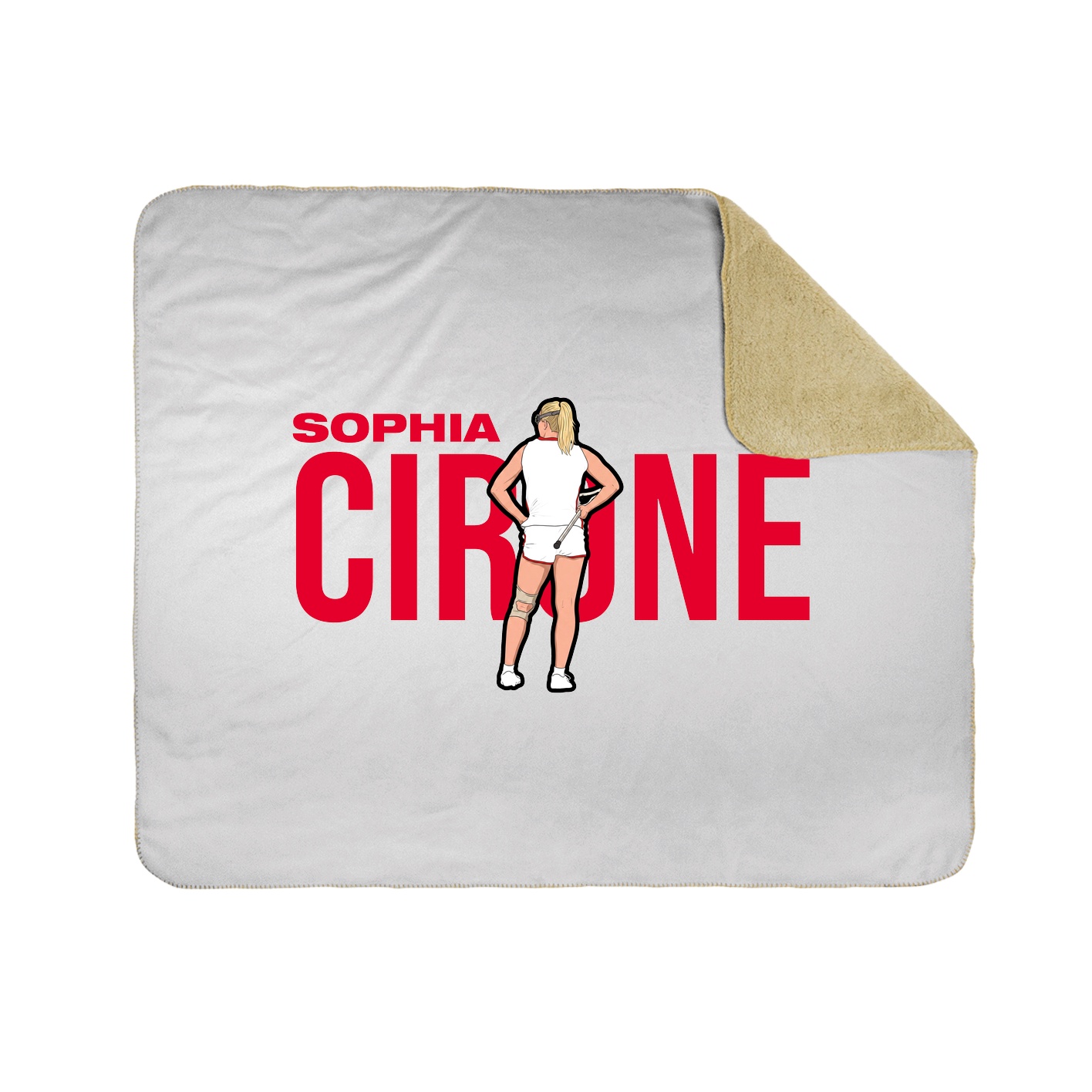 Throw Blanket — Player Name in White