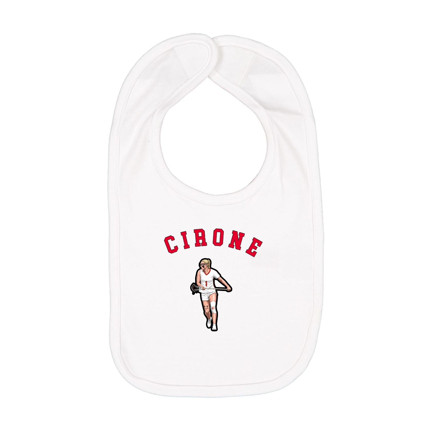 Infant Bib — Shirsey Arch in White