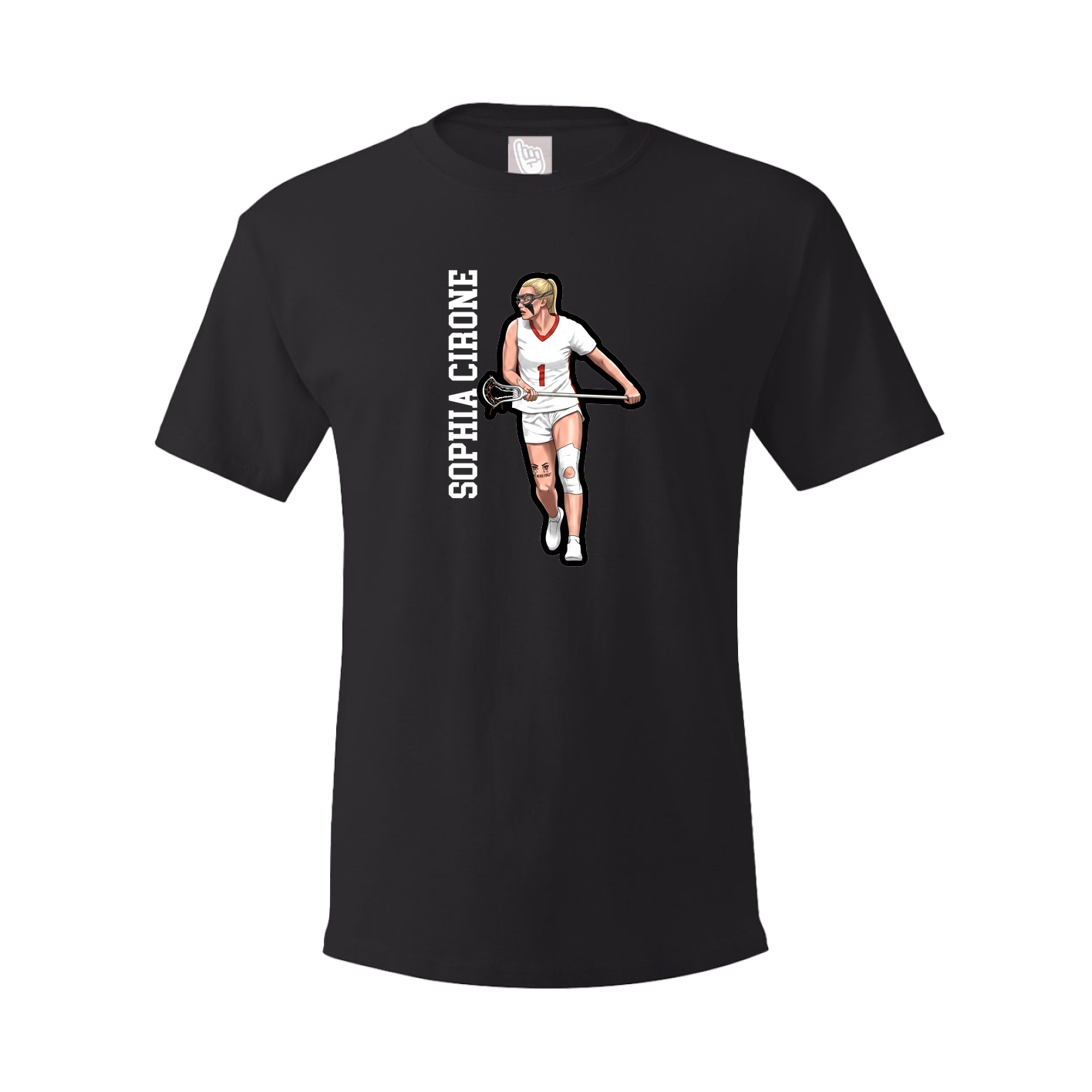 Youth Tee — Name Vertical in Black