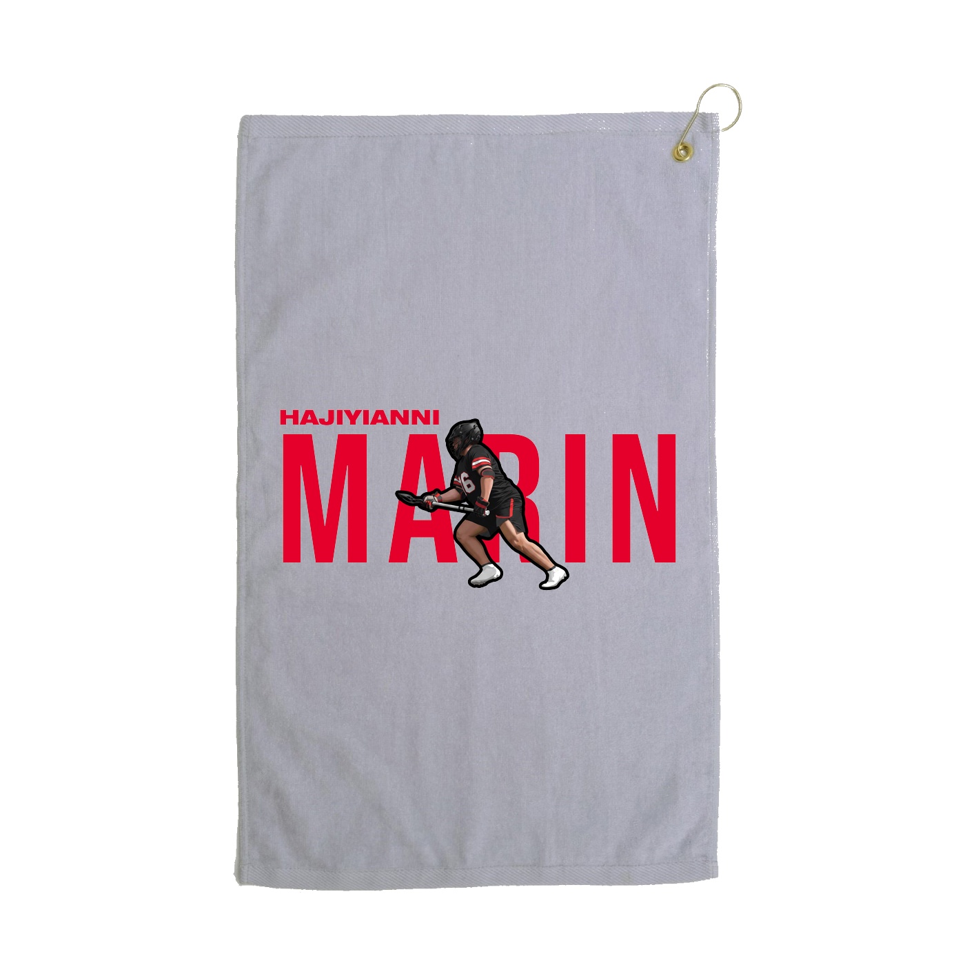 Golf Towel — Player Name in Grey