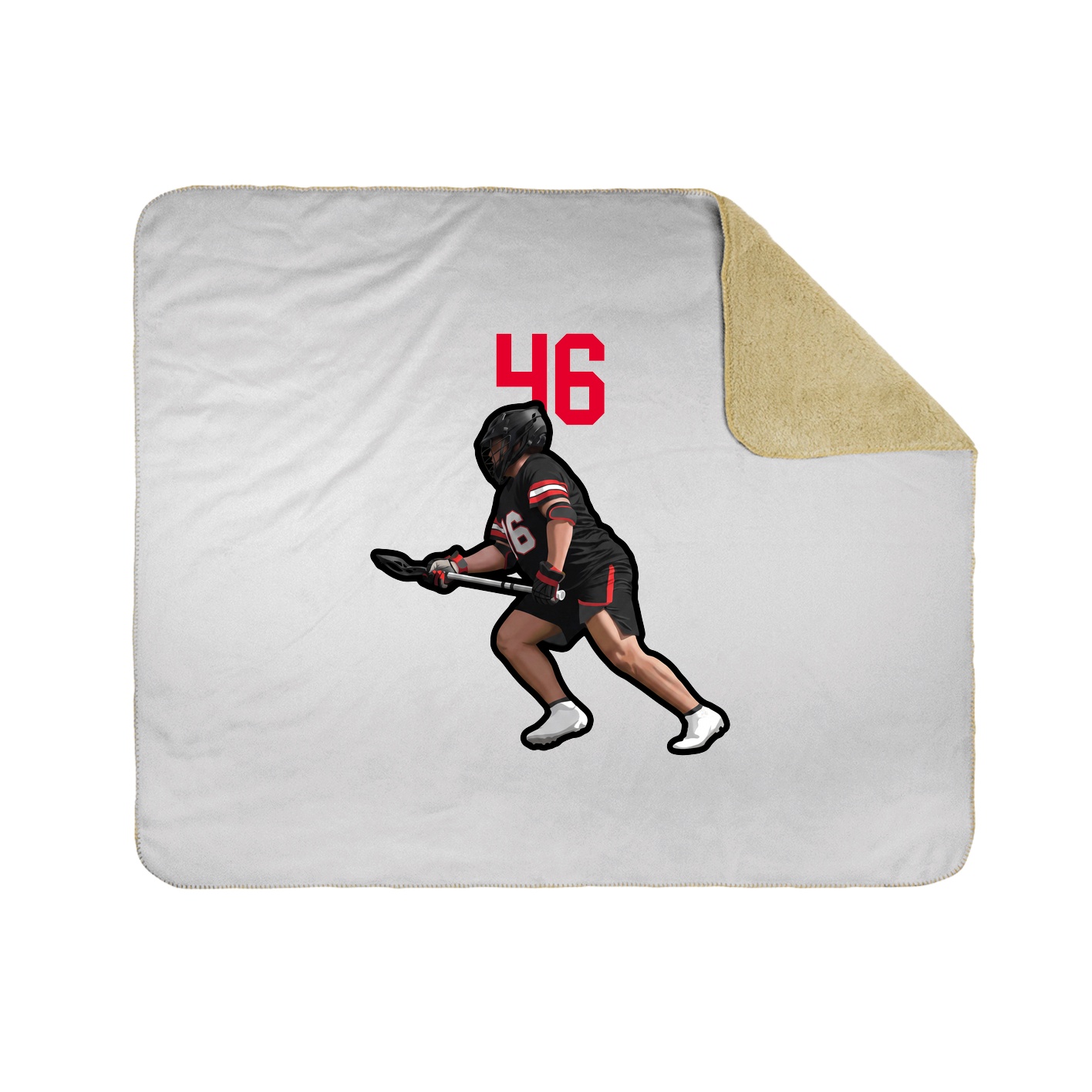Throw Blanket — Number Top in White