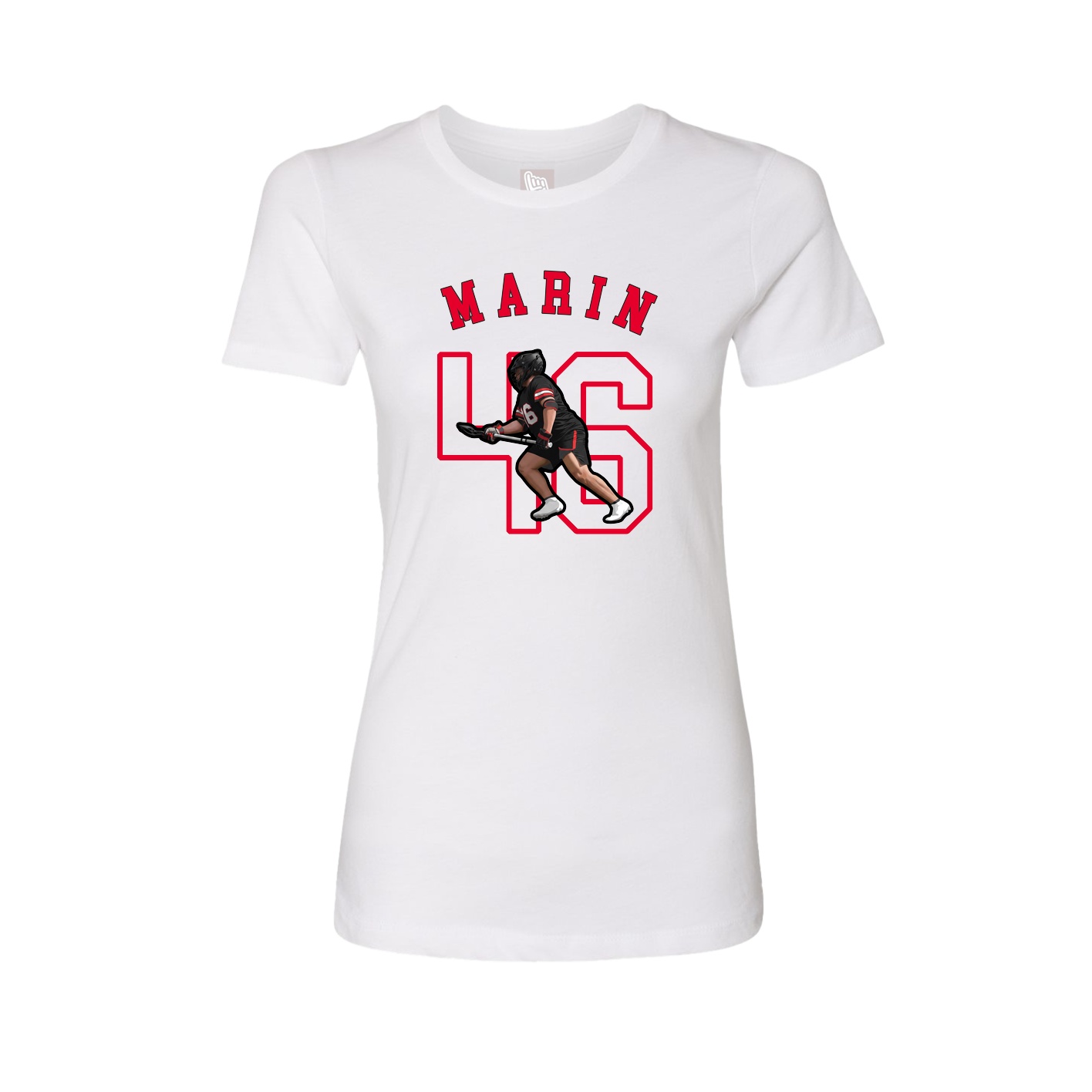Fitted Women's Tee — Shirsey Arch in White