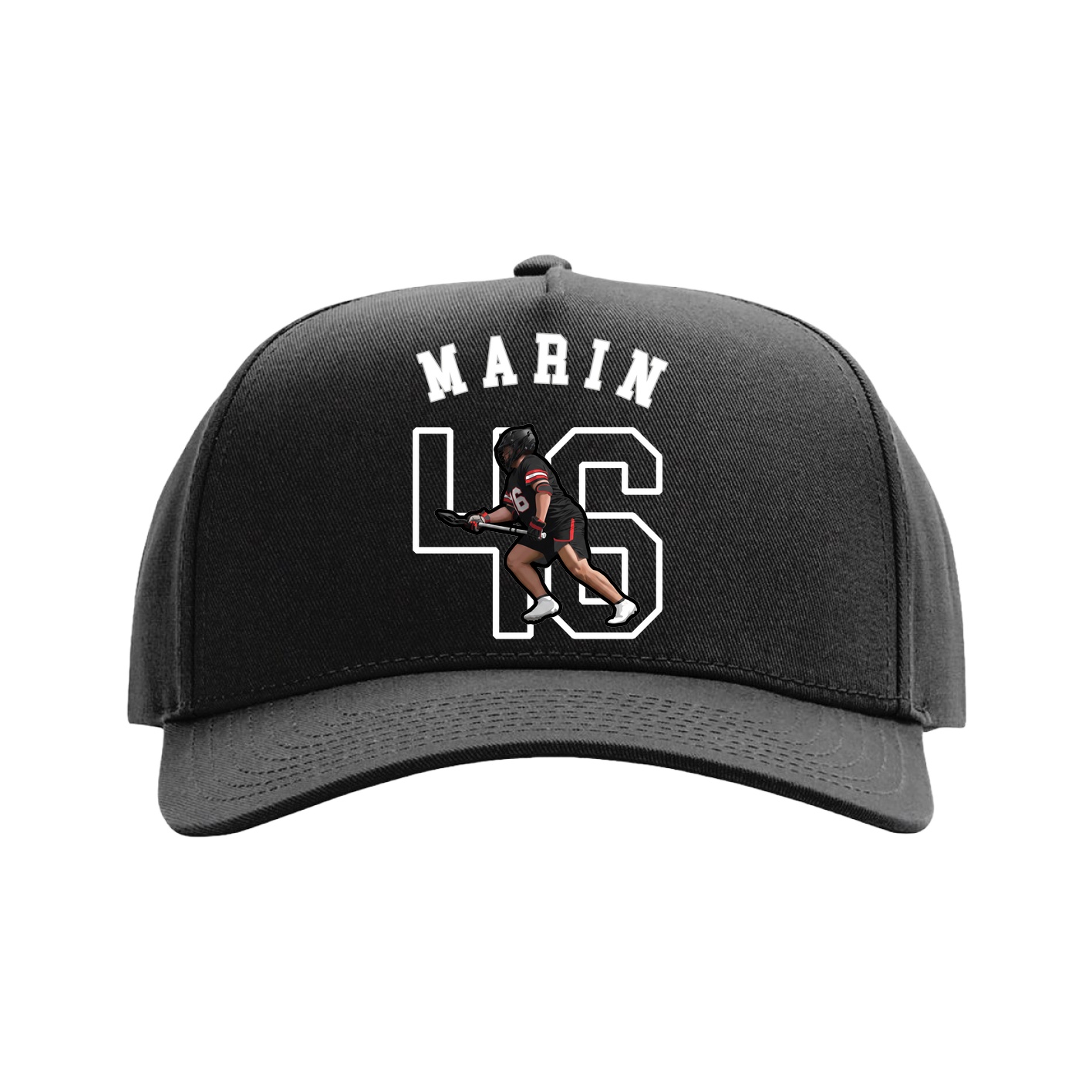 Full Fabric Five-Panel Champ Cap — Shirsey Arch in Black