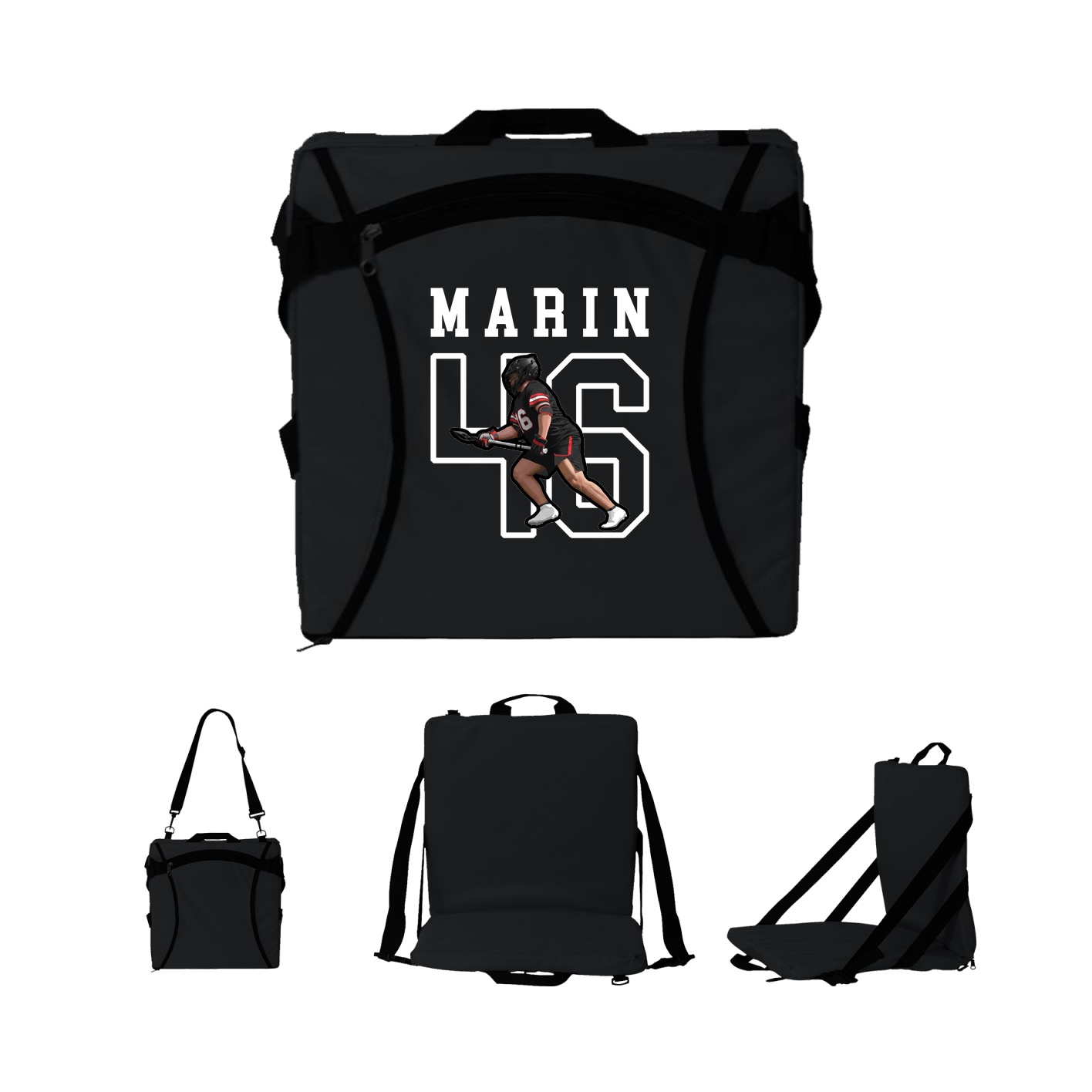 Folding Stadium Seat — Shirsey in Black