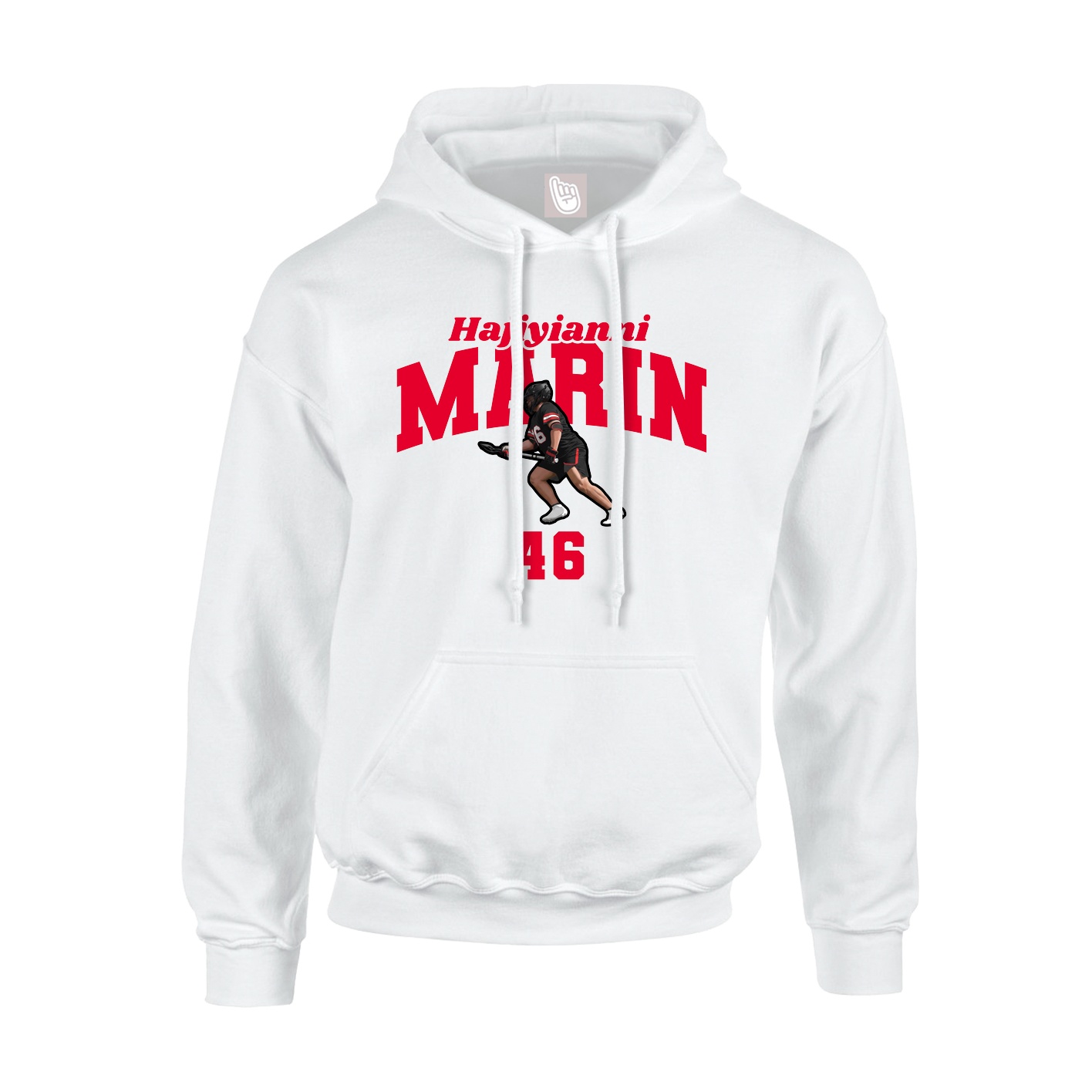 Youth Hoodie — Signature Arch in White