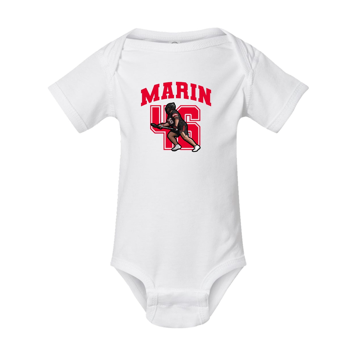 Baby Onesie — Number in White