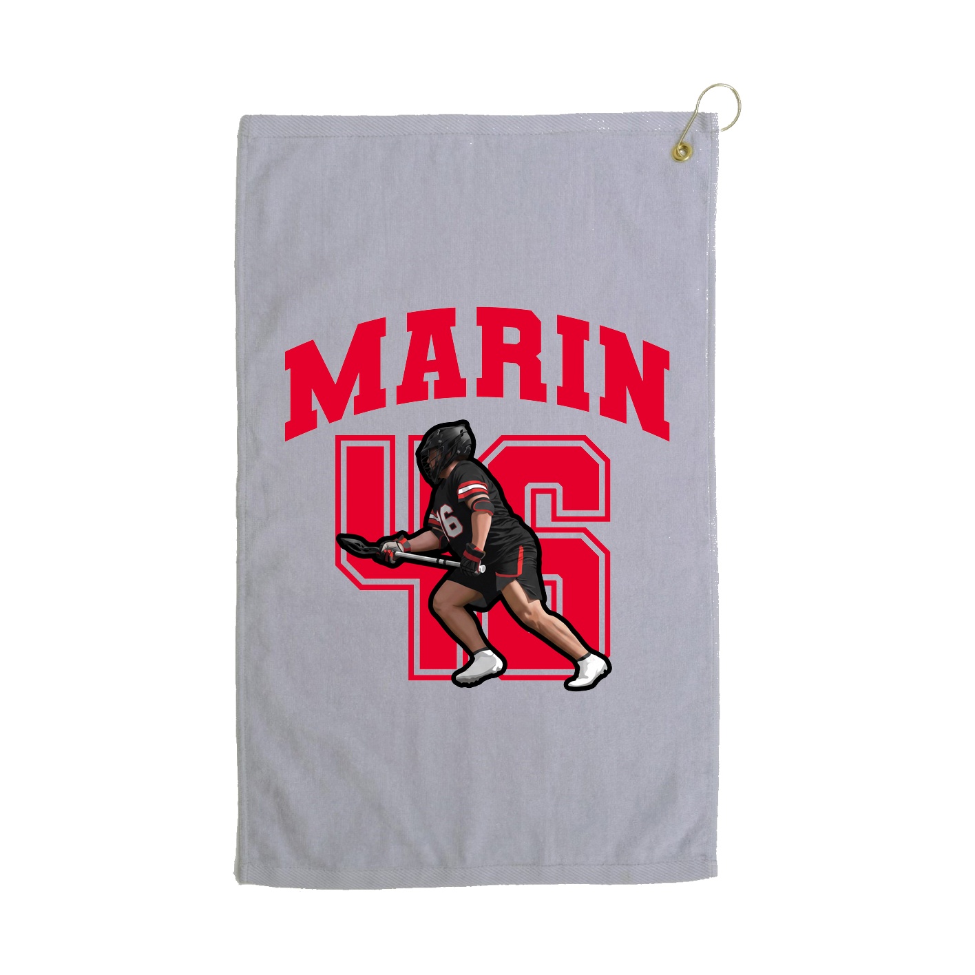 Golf Towel — Number in Grey
