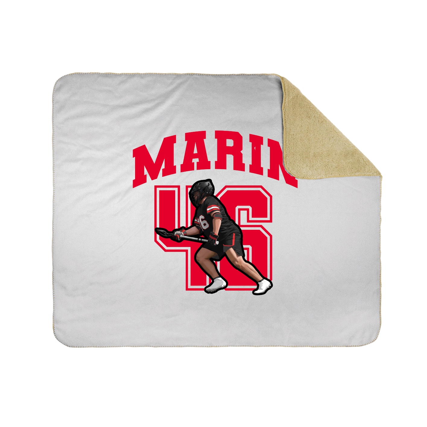Throw Blanket — Number in White