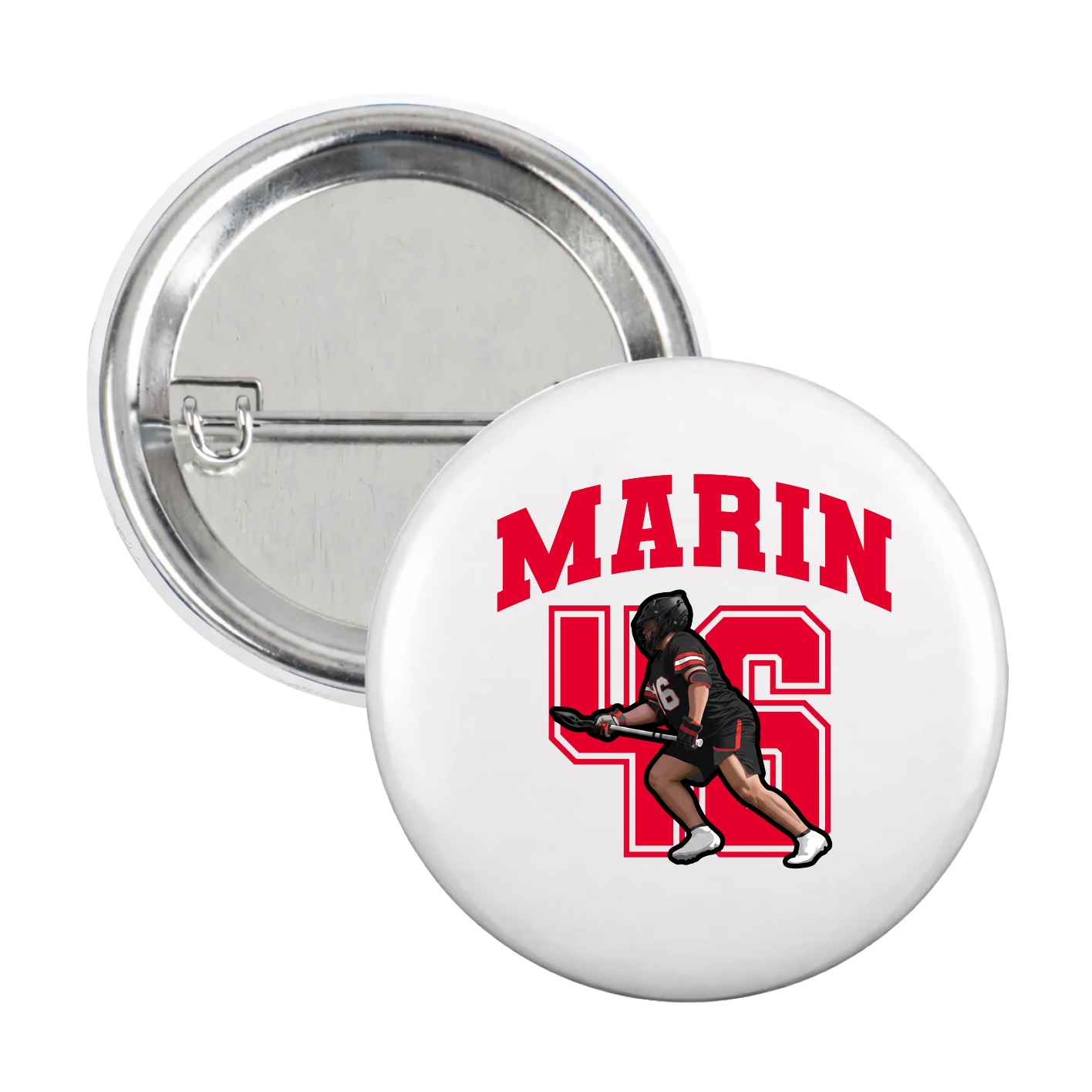 Game Day Button — Number in White