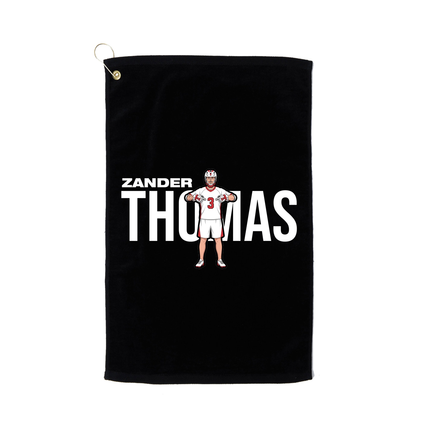 Golf Towel — Player Name in Black