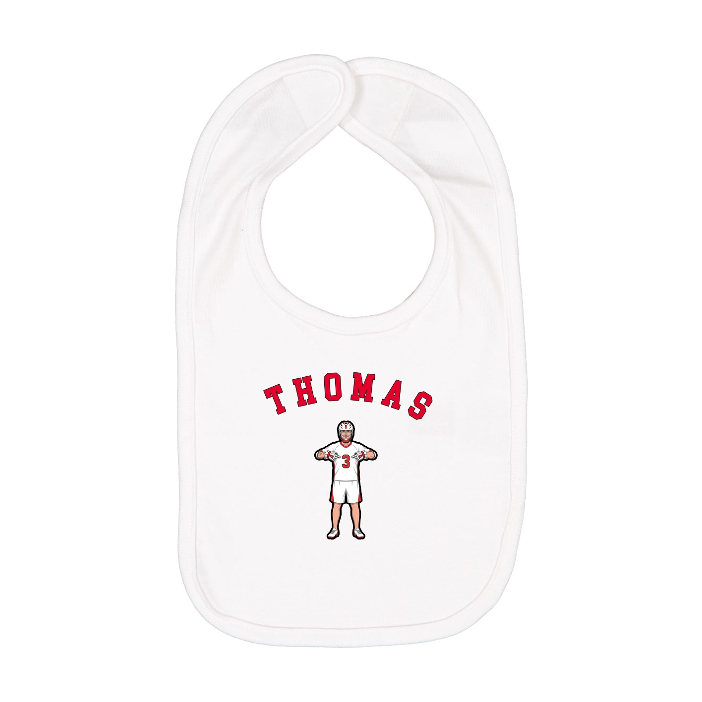 Infant Bib — Shirsey Arch in White